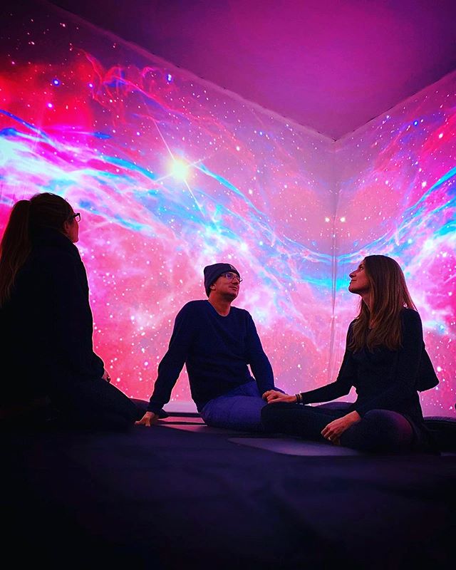 Amazing night last night experiencing the immersive mindfulness &ldquo;pod&rdquo; with quadrophonic sound, haptics, 360 degree projections and even scents to enhance the adventure. The future of these immersive experiences is so exciting! #immersivee