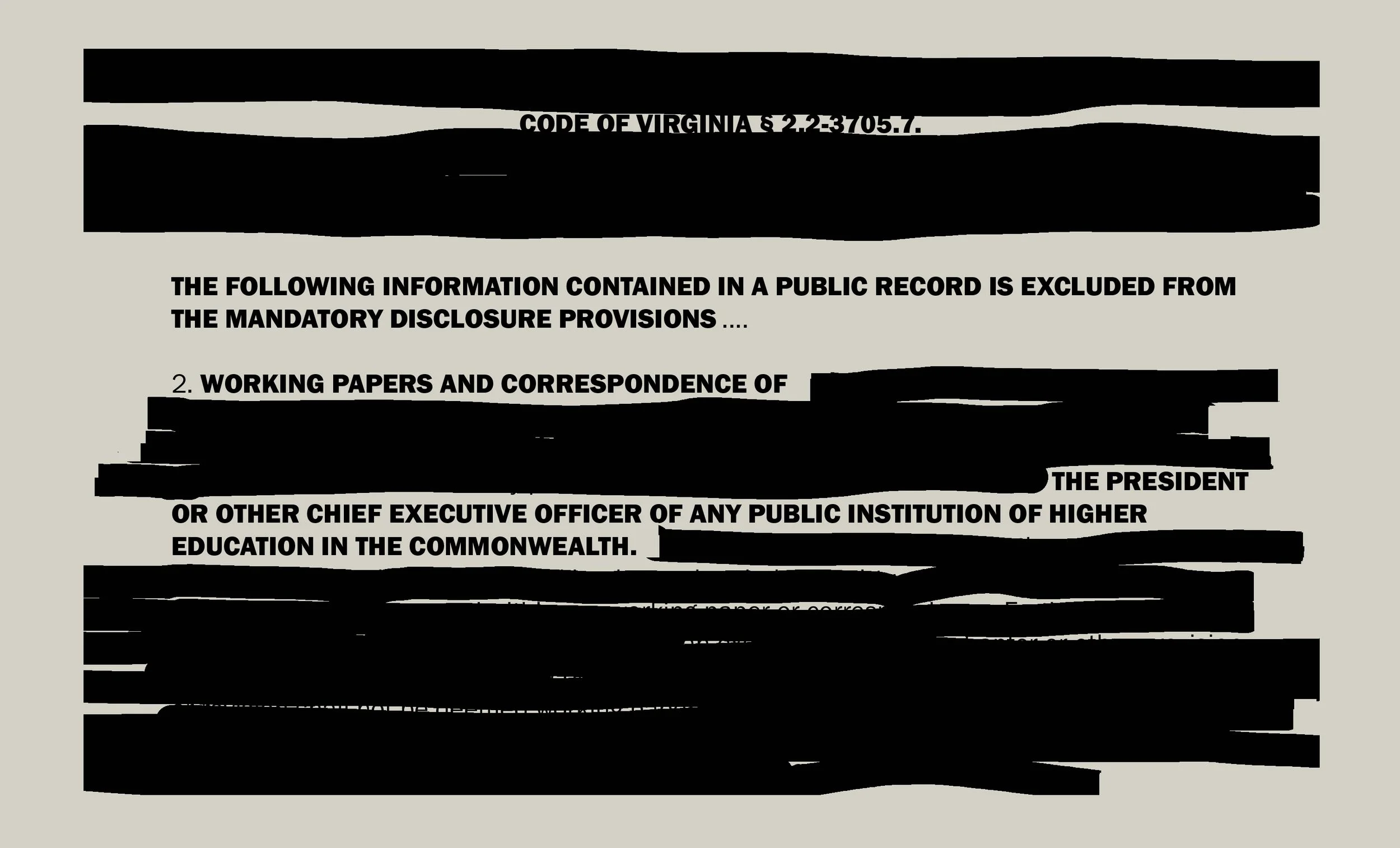 Virginia Law Allows the Papers of University Presidents to Stay Secret, Limiting Public Oversight