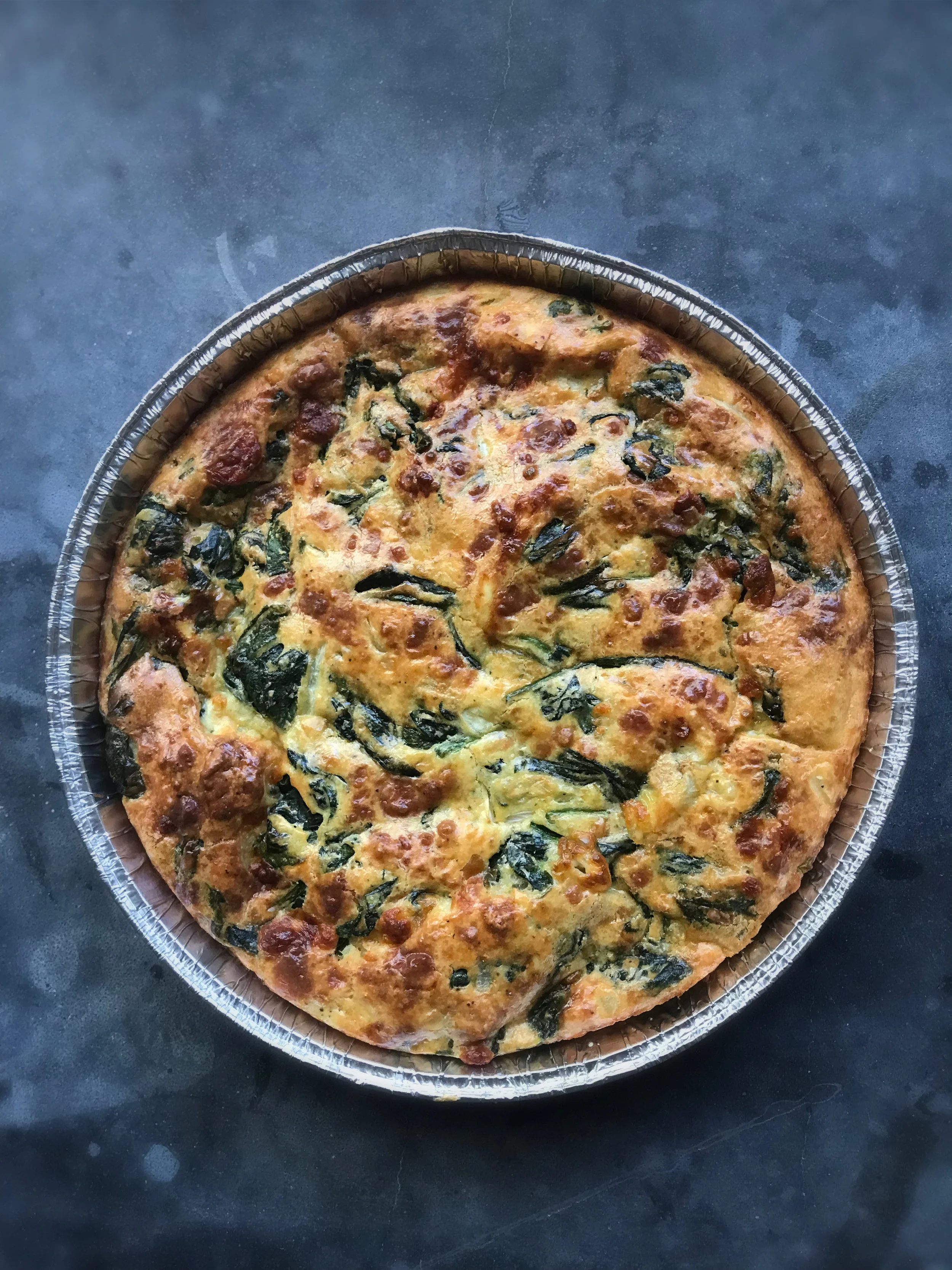 Spinach Mozzarella Quiche 