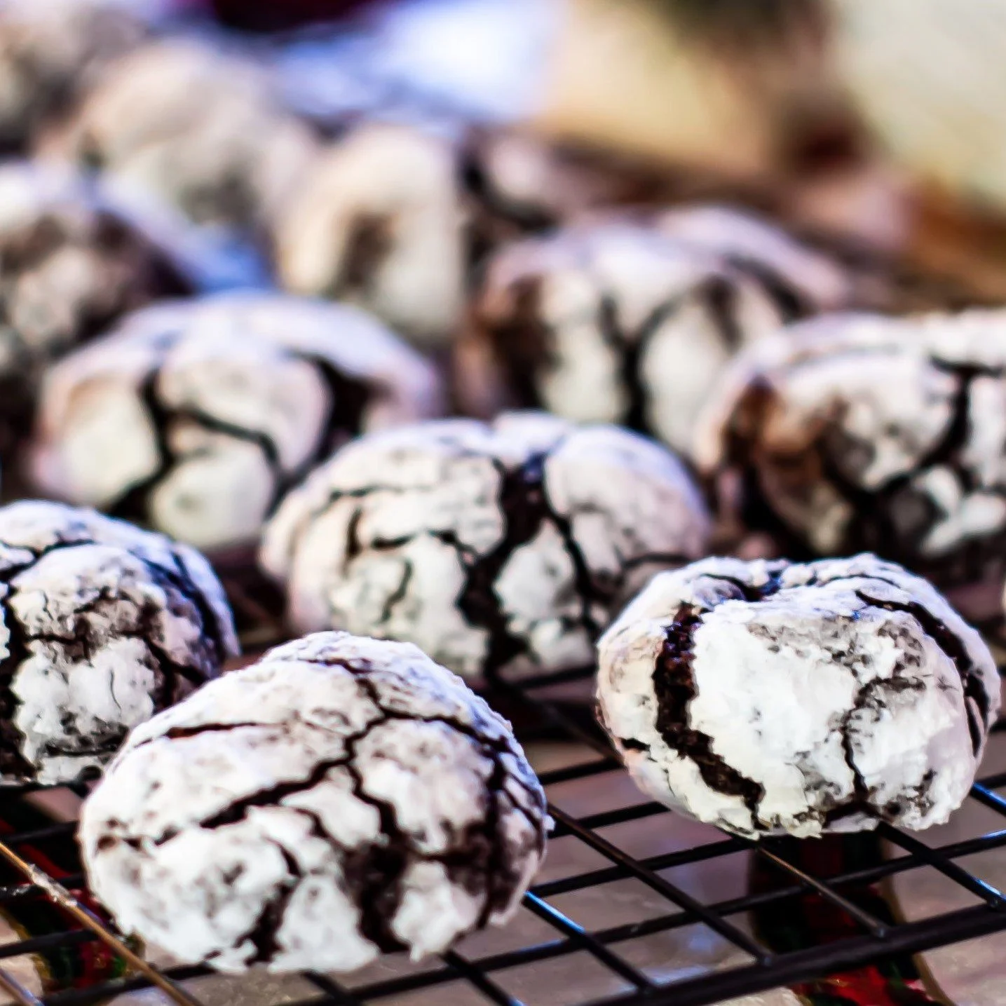 Double Chocolate Crackle Cookies
