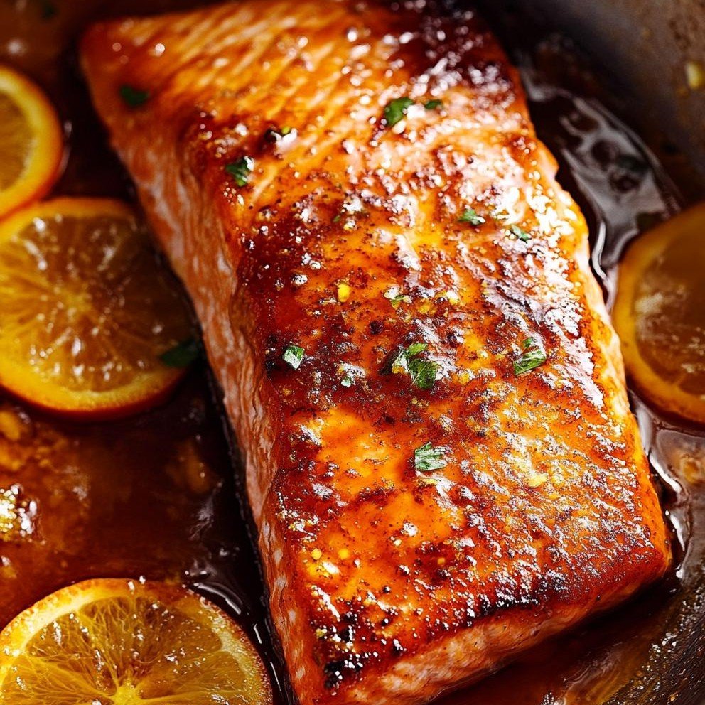 Honey-Orange Salmon with Sautéed Spinach