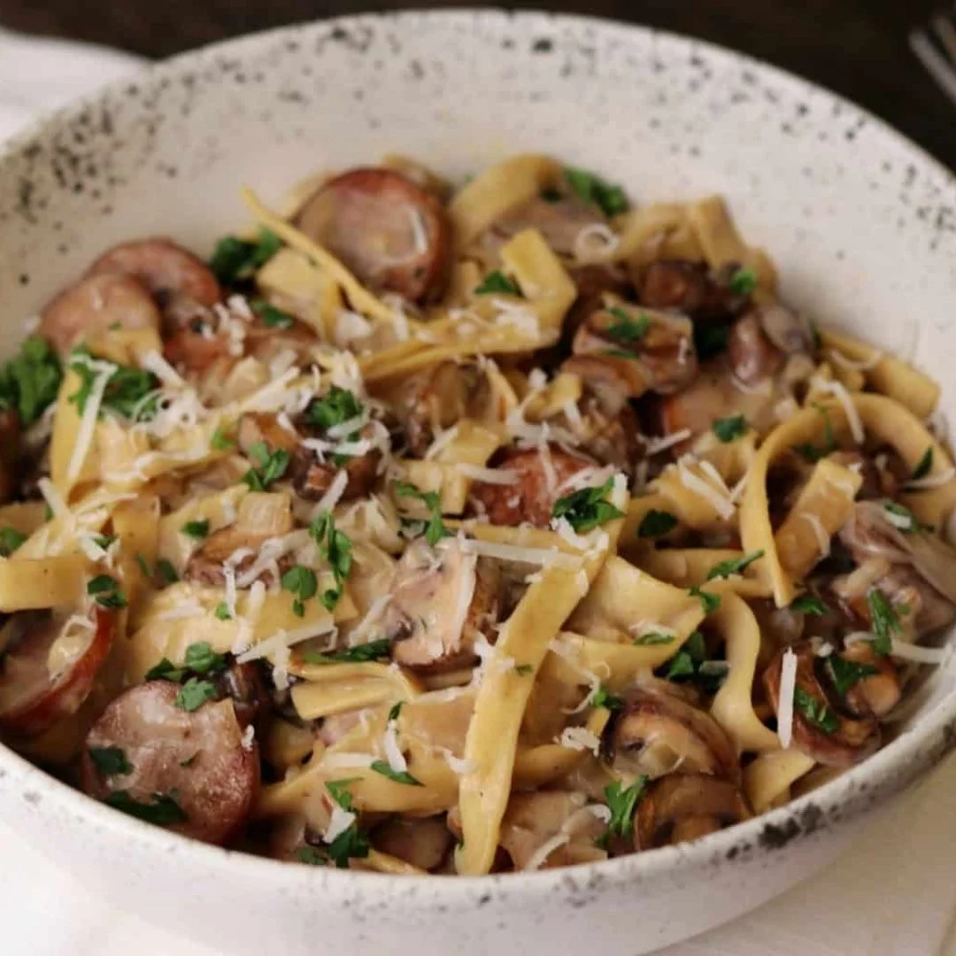 Toscana Fettuccine with Sausage and Mushroom