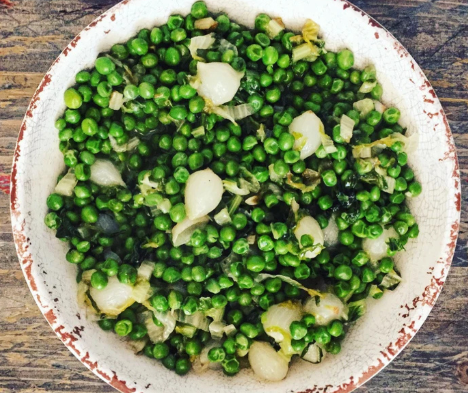 Spring Peas with Pearl Onions