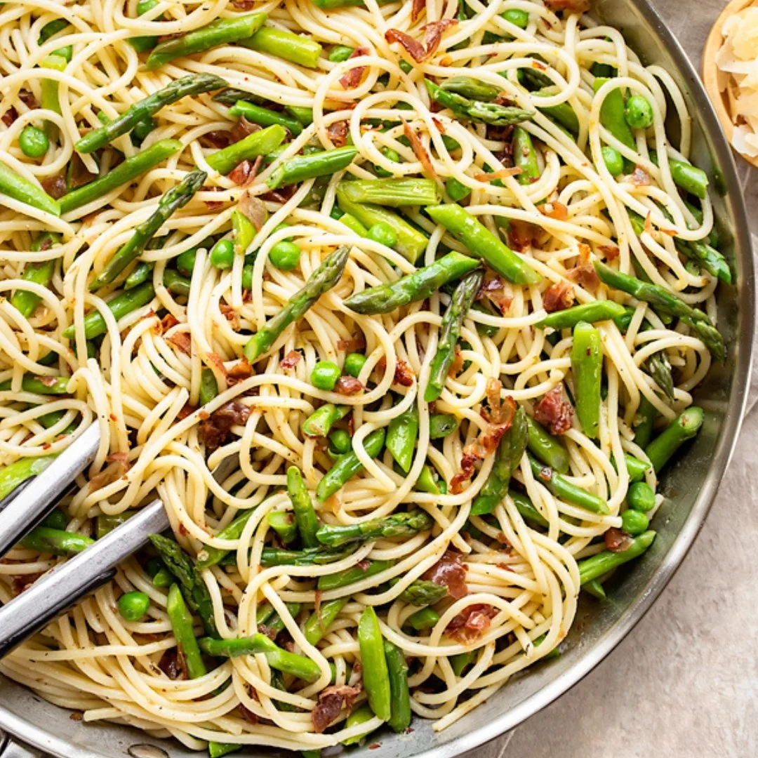 Creamy Asparagus Pasta with Prosciutto
