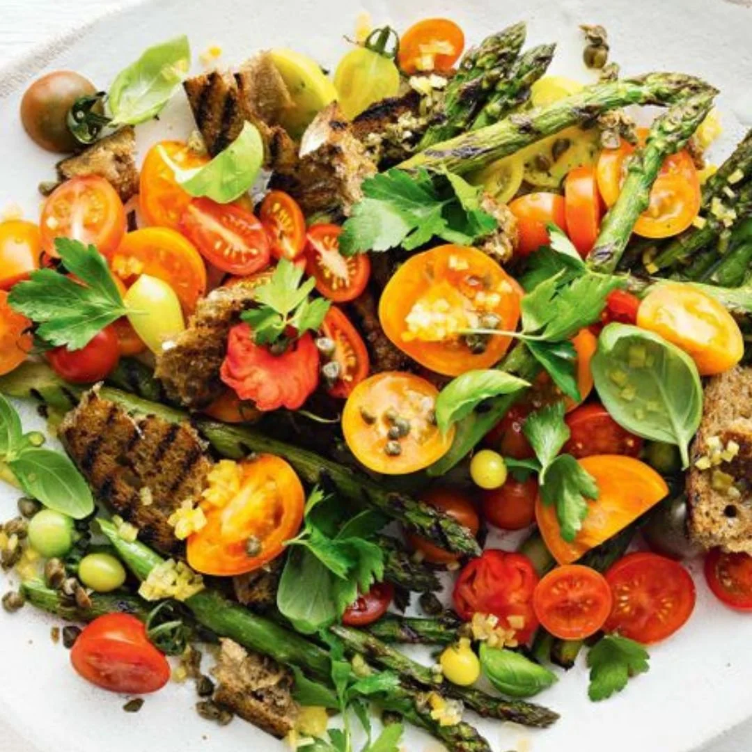 Grilled Vegetable Salad with Lemon Herb Dressing