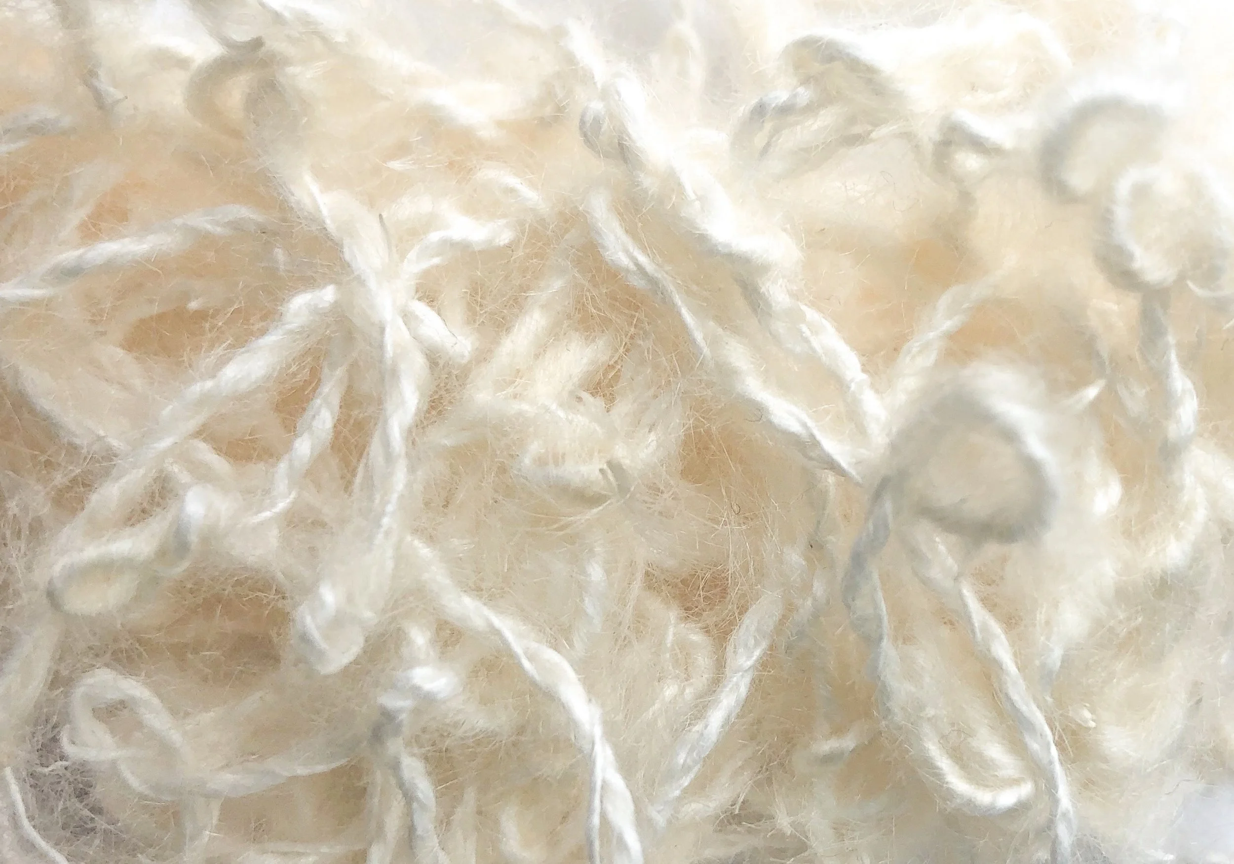 milkweed and linen bouclé yarn