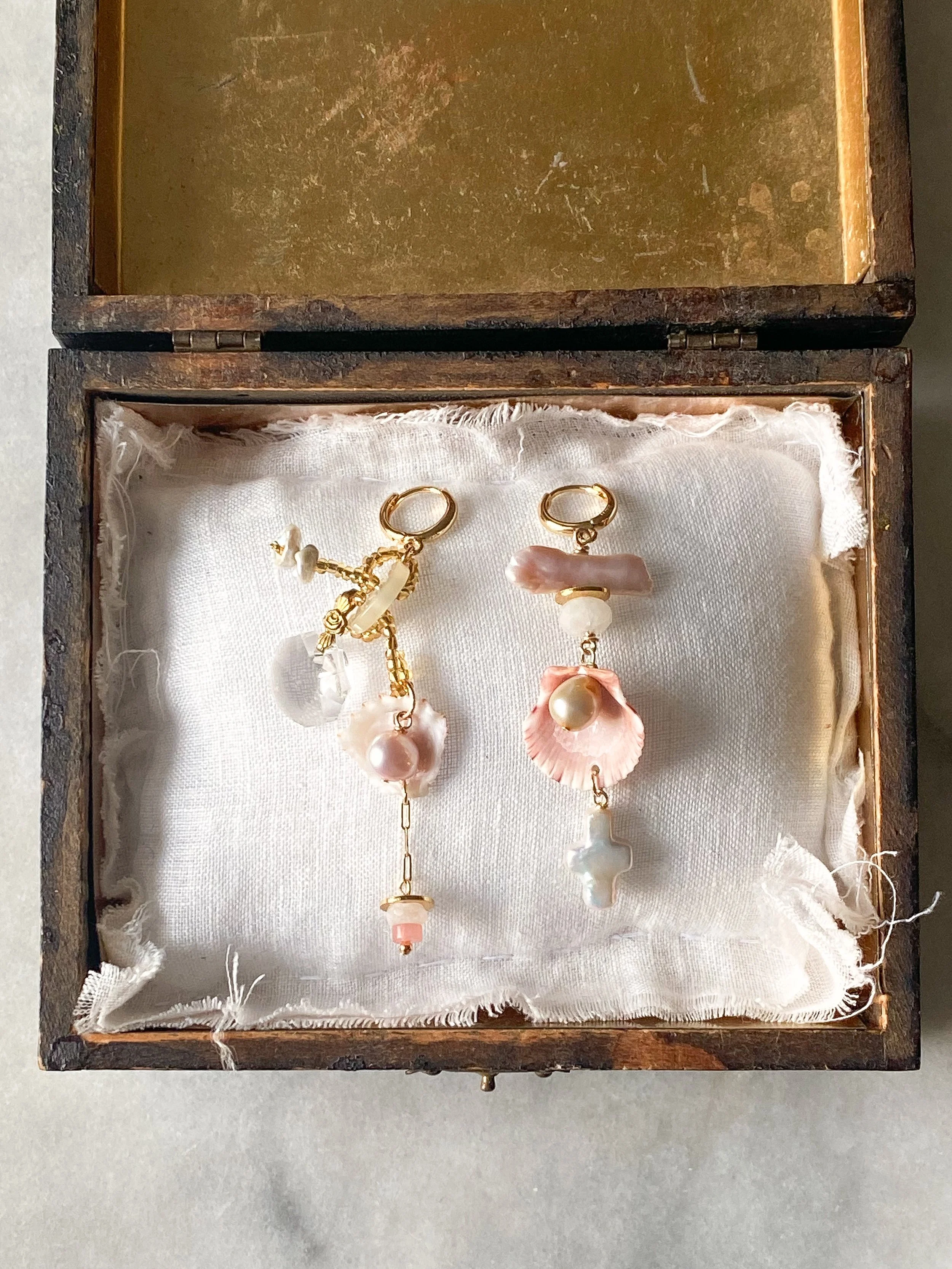 candy floss one-of-a-kind earrings