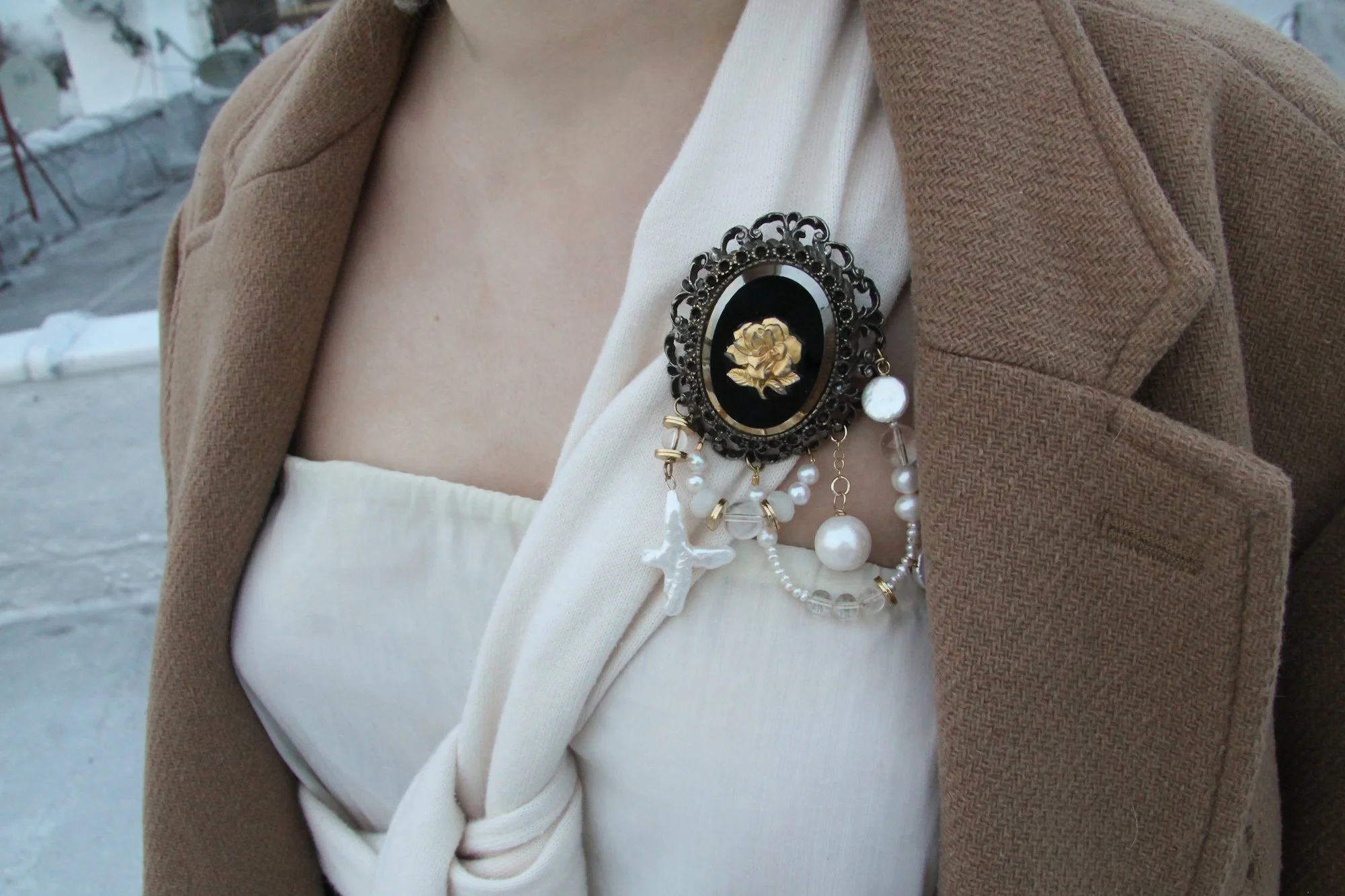 boutonniere one-of-a-kind brooch