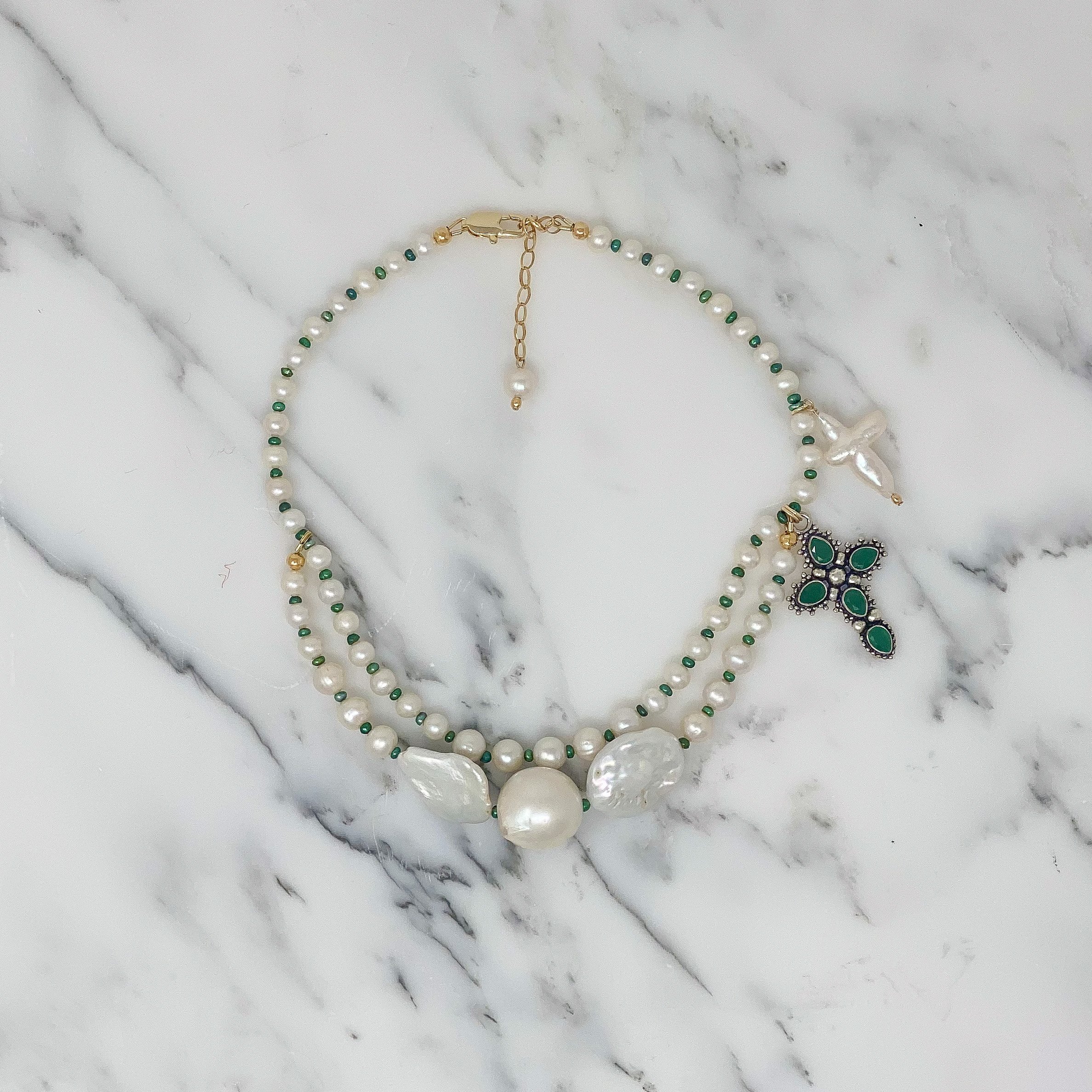 angel on your shoulder green pearl necklace.JPG