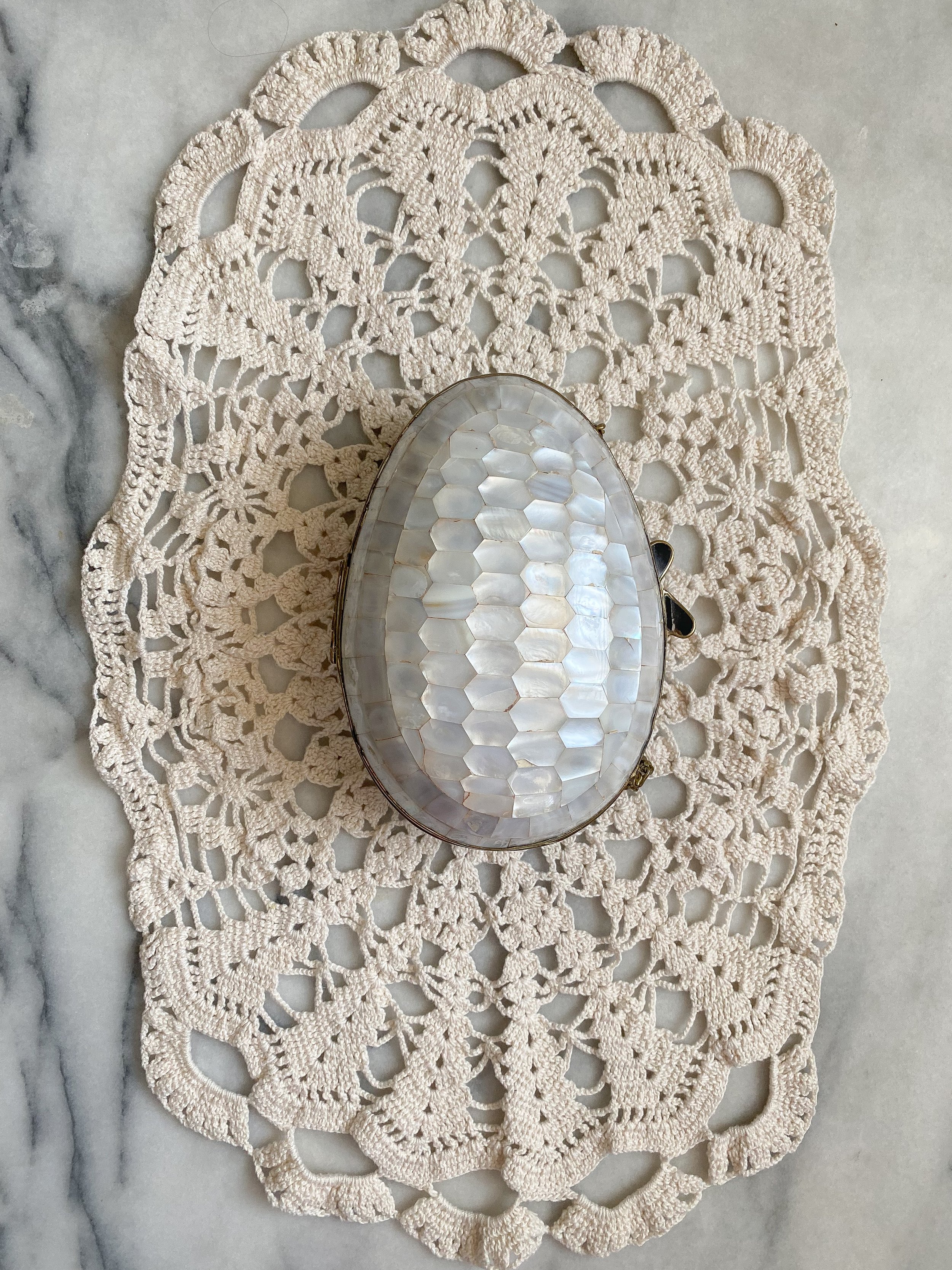 vintage art deco mother of pearl purse