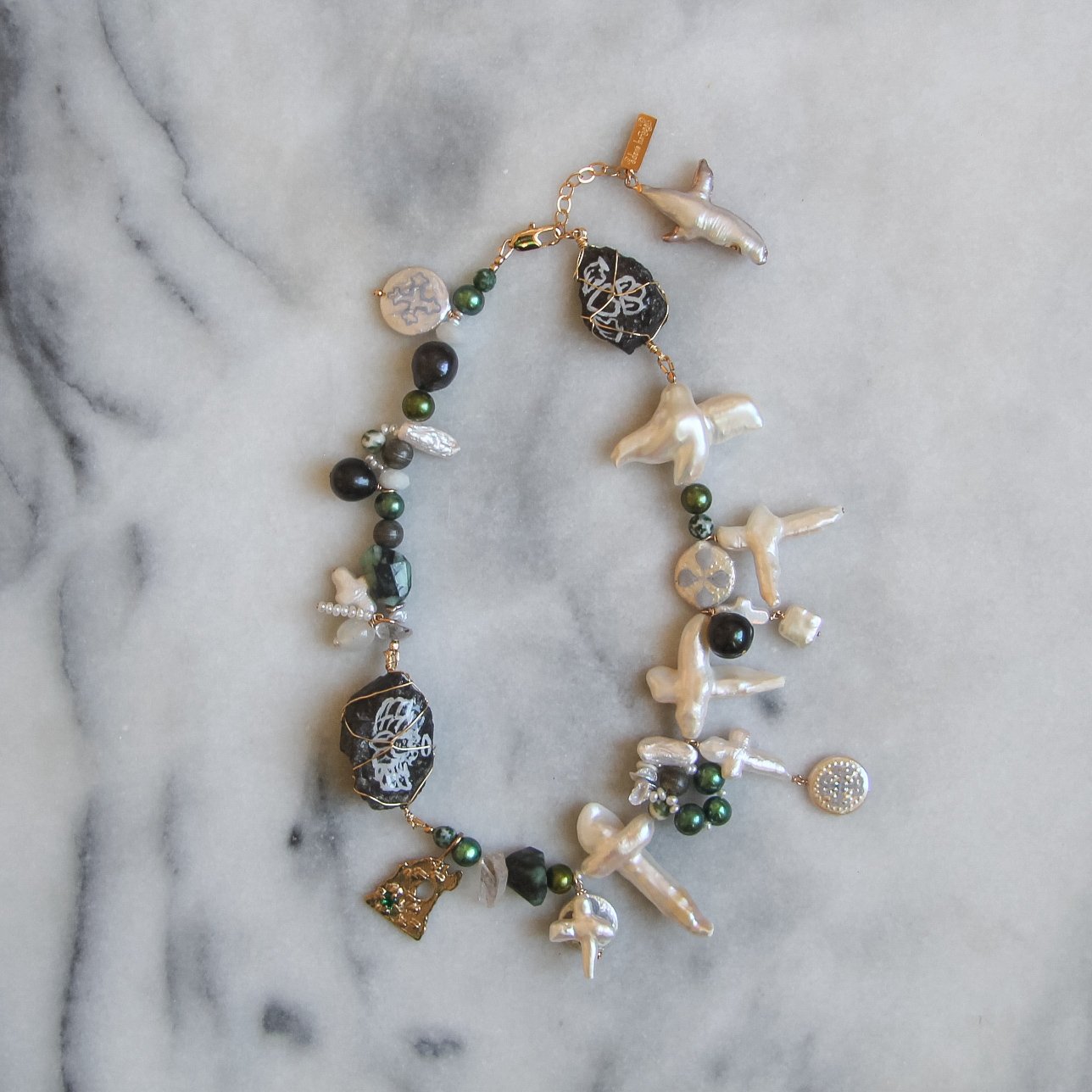 monastery emerald one-of-a-kind necklace