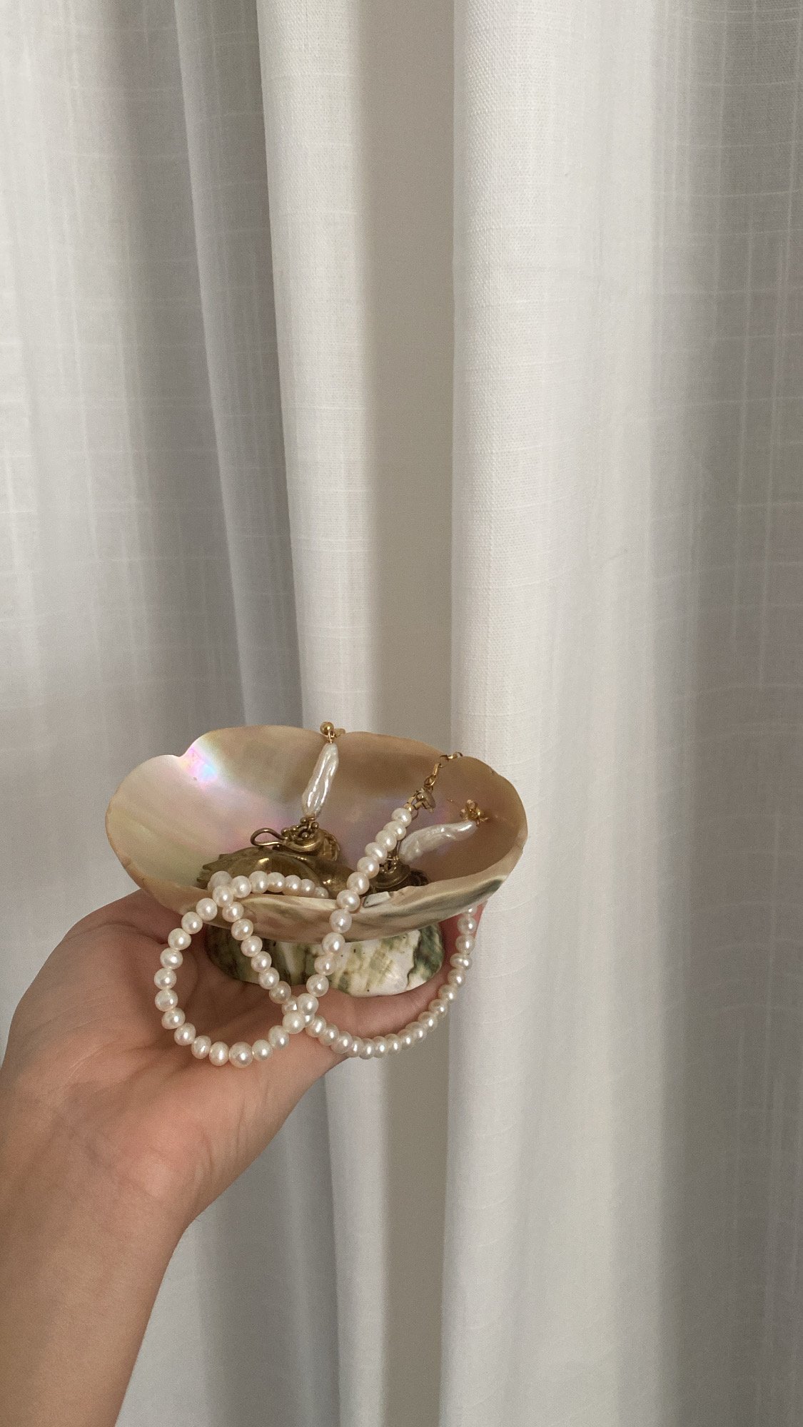 victorian antique mother of pearl footed dish
