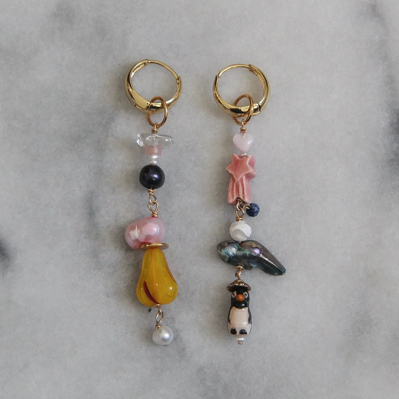 penguin one-of-a-kind earrings
