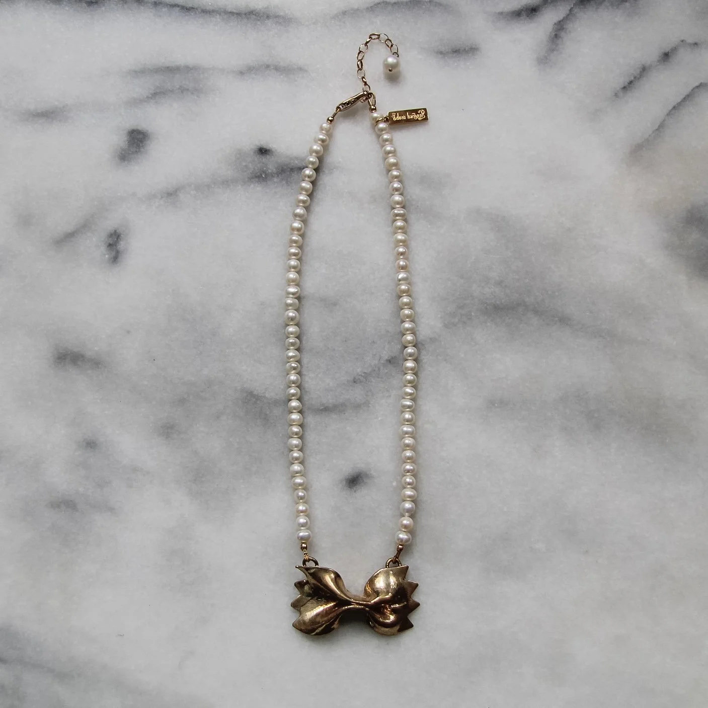 farfalle pasta necklace