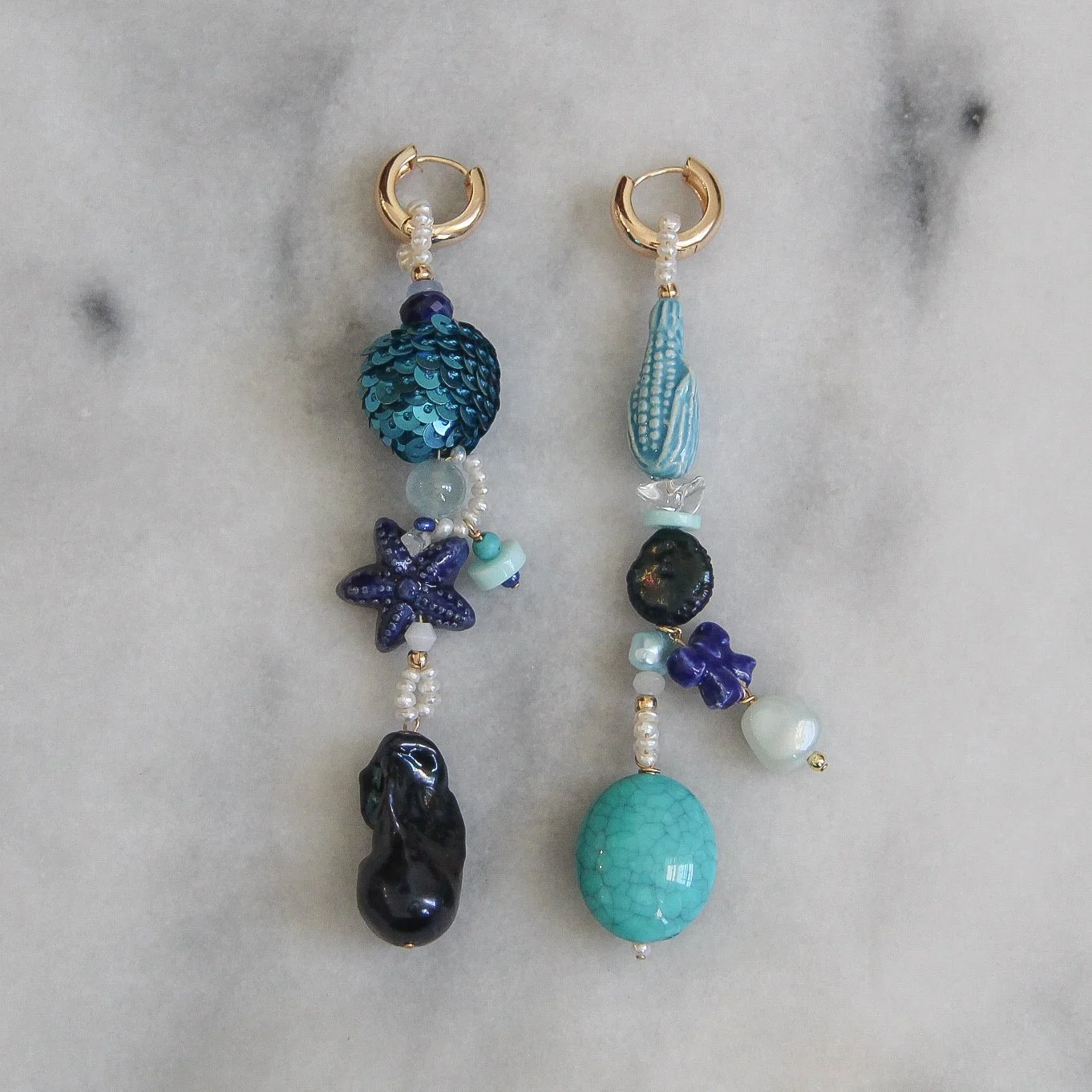 starfish one-of-a-kind earrings