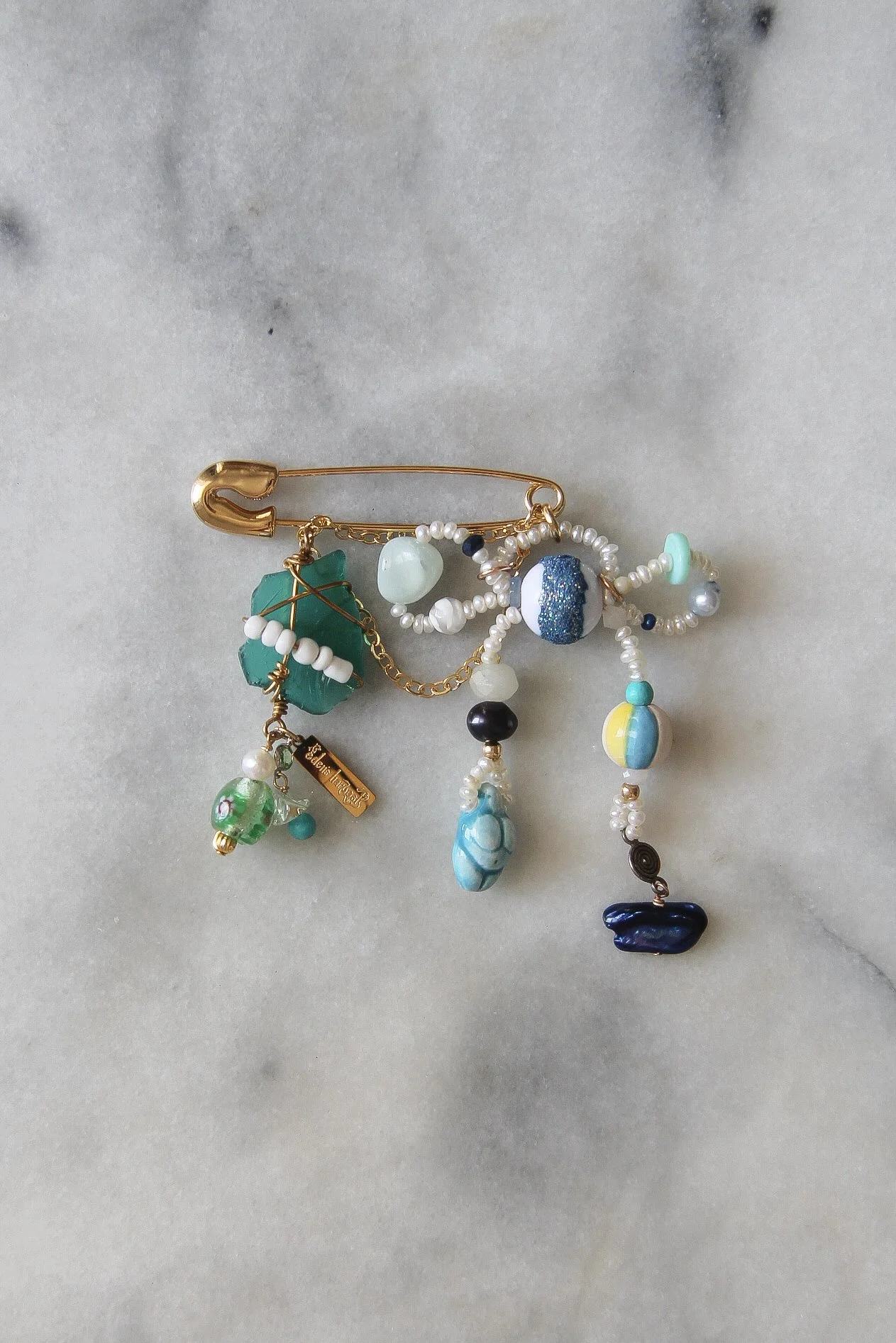 big wave one-of-a-kind brooch