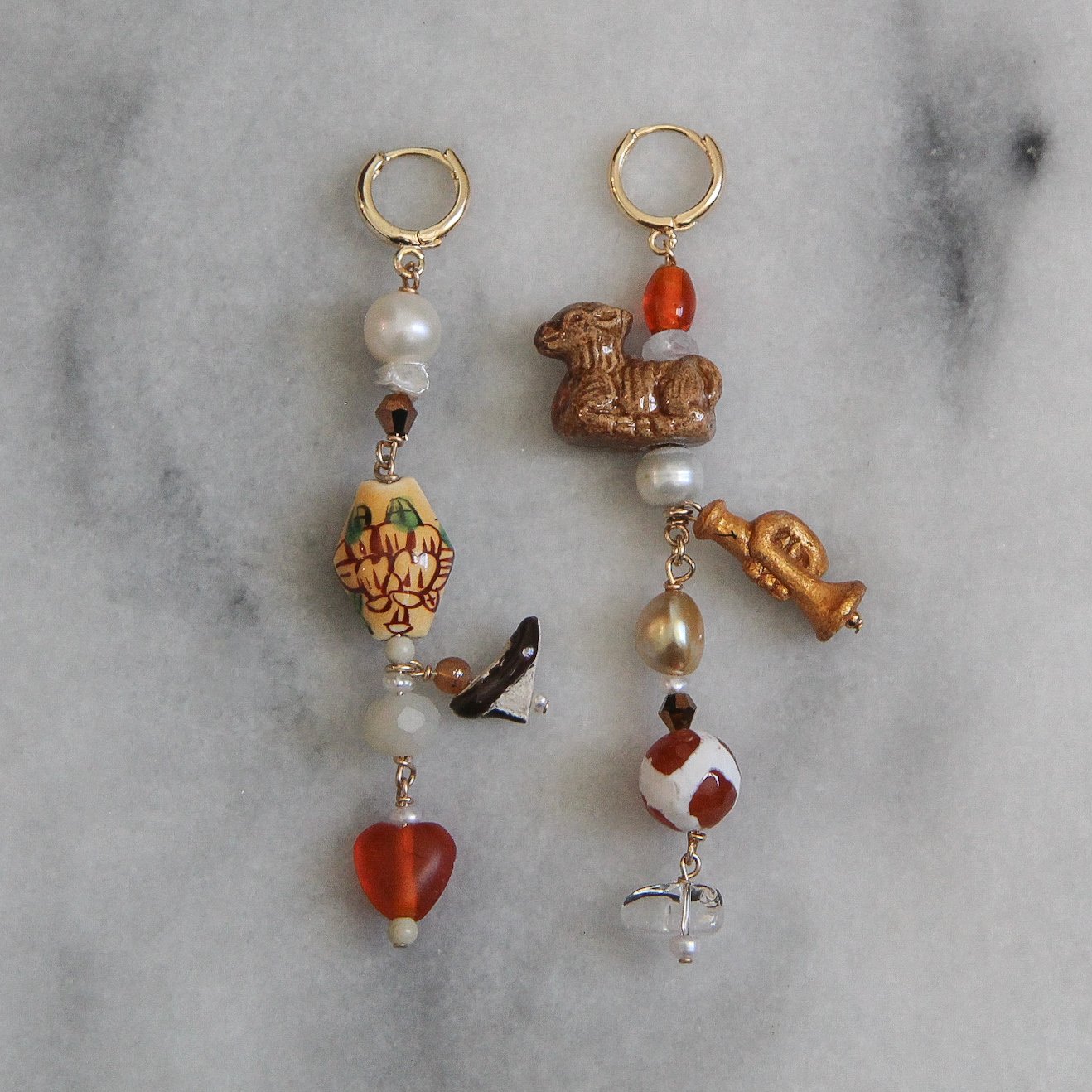 lamb one-of-a-kind earrings