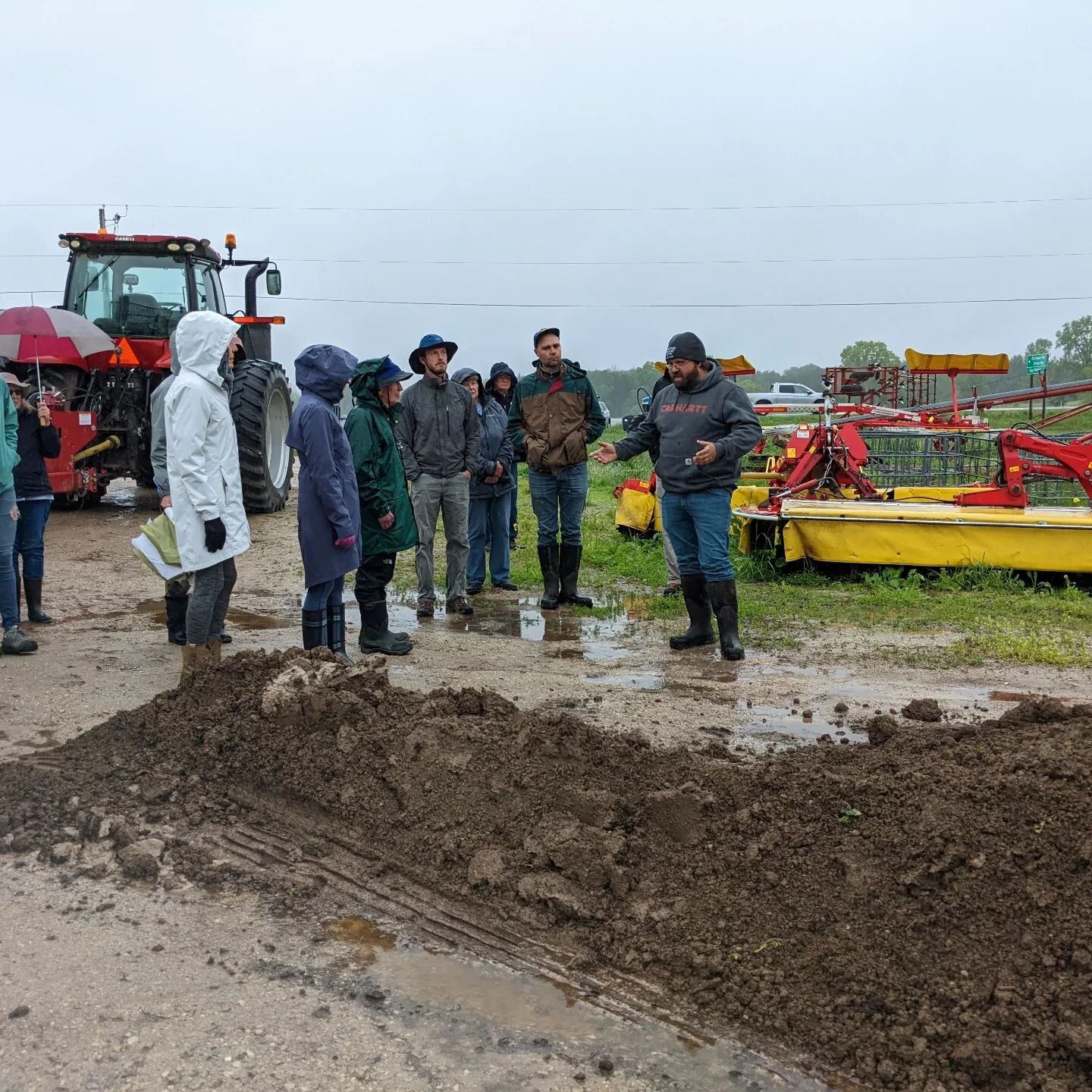 Rain or shine we're taking an organic farm tour with Mike and Katie Polich from Polich Farms in Sturgeon Bay #doorcountywi @organicvalley