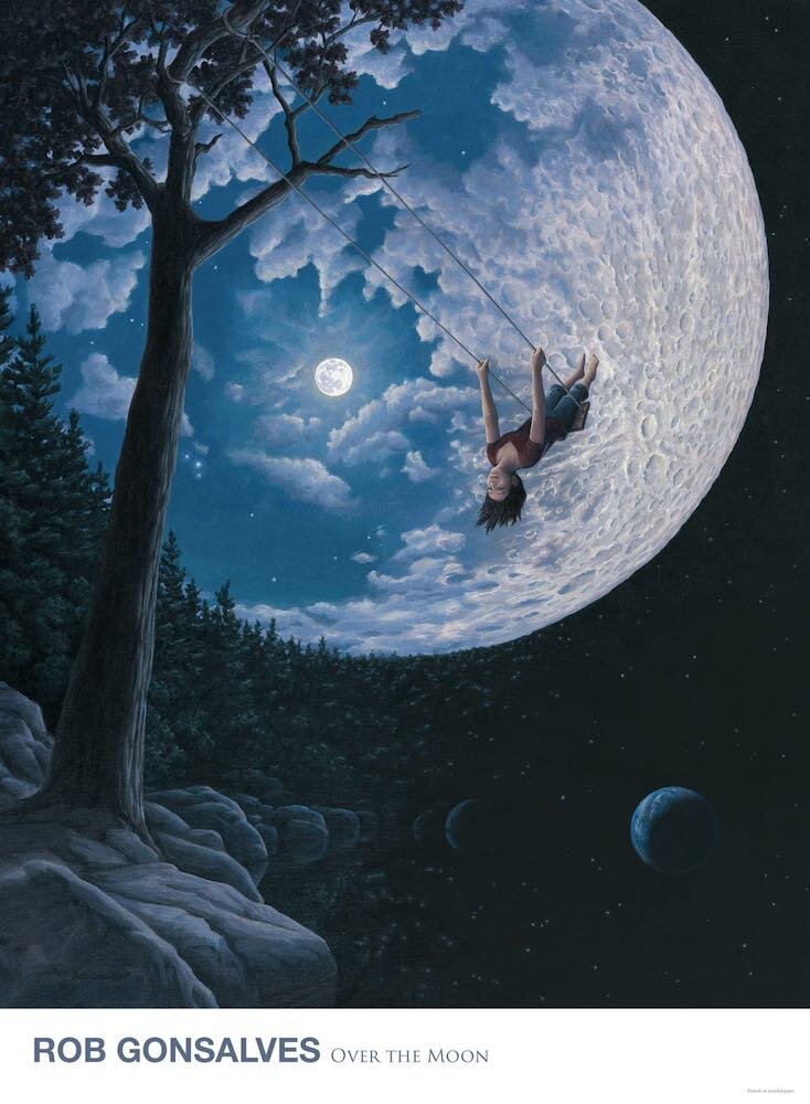 Over The Moon by Rob Gonsalves Official —