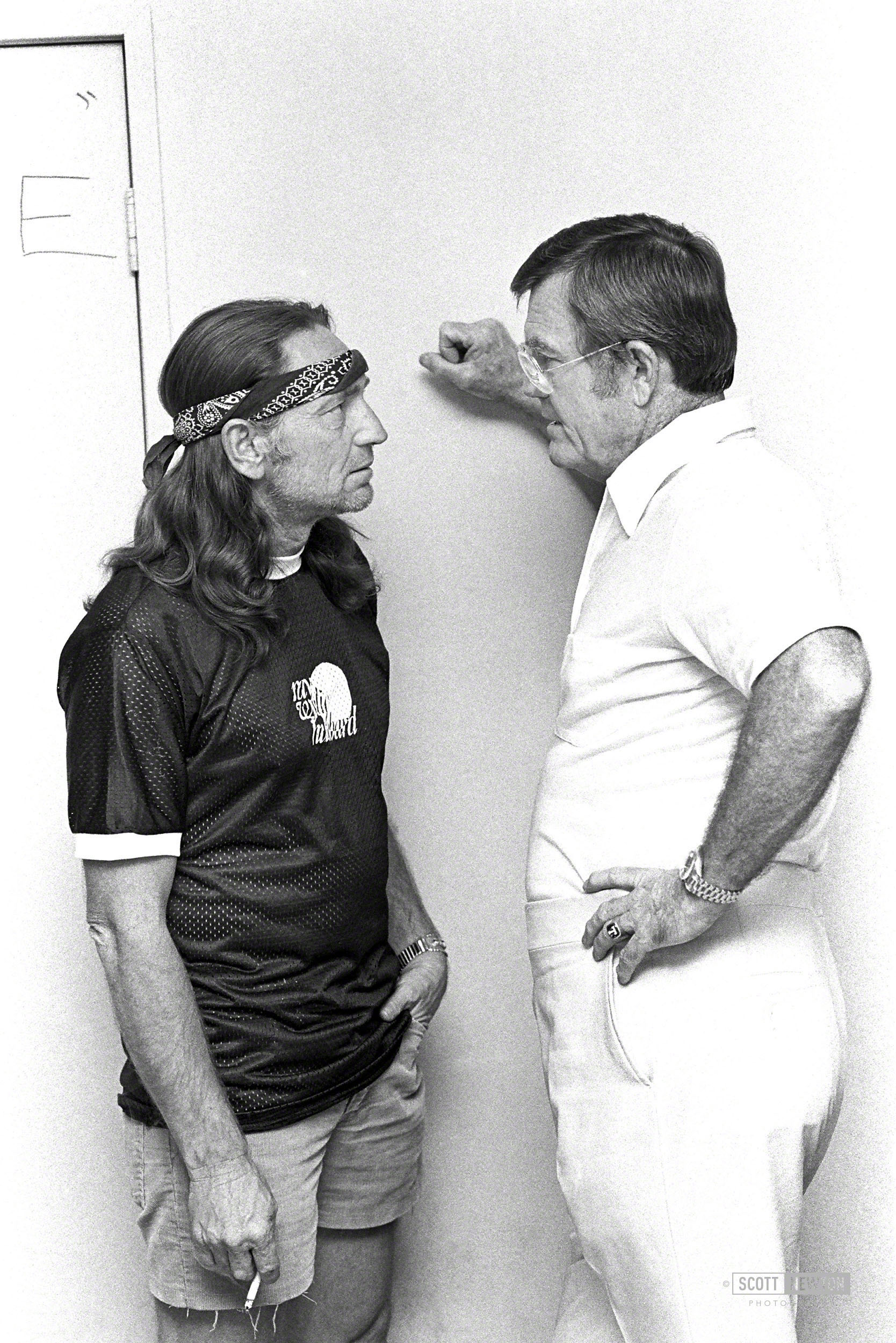 Willie and Coach 1978  Backstage @ Austin Opera House