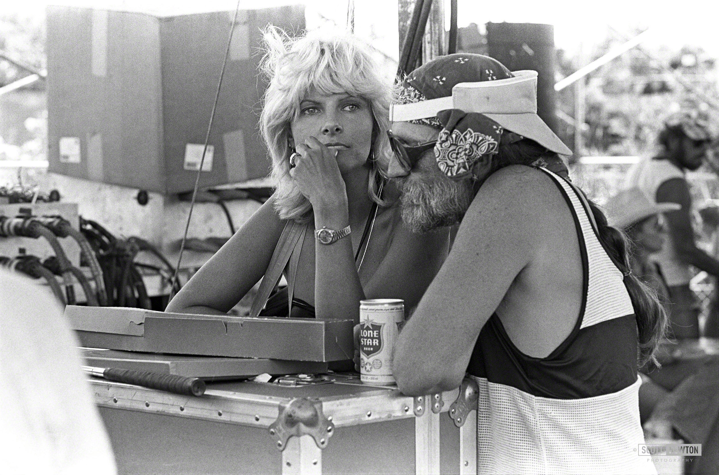 Willie and wife Connie onstage at Willie's Picnic 1980