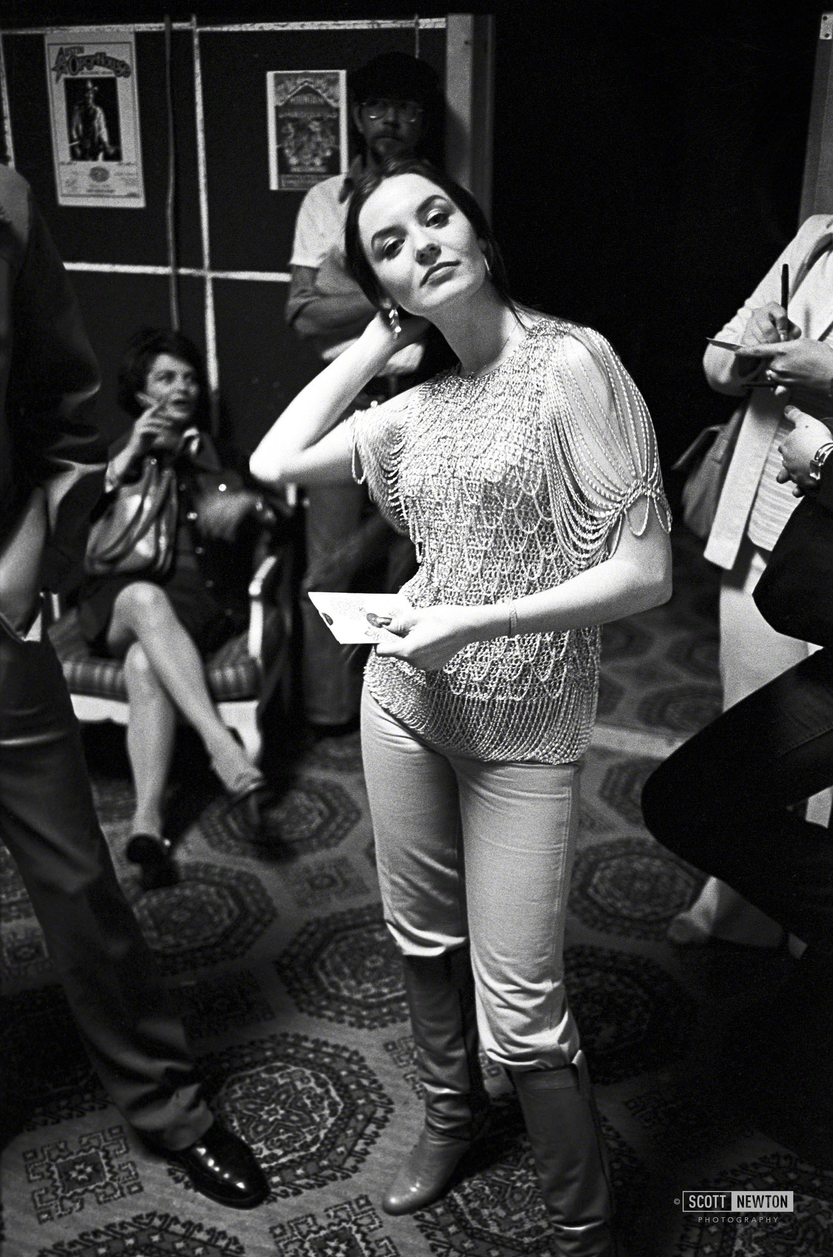 Crystal Gayle backstage at the Austin Opera House 1978