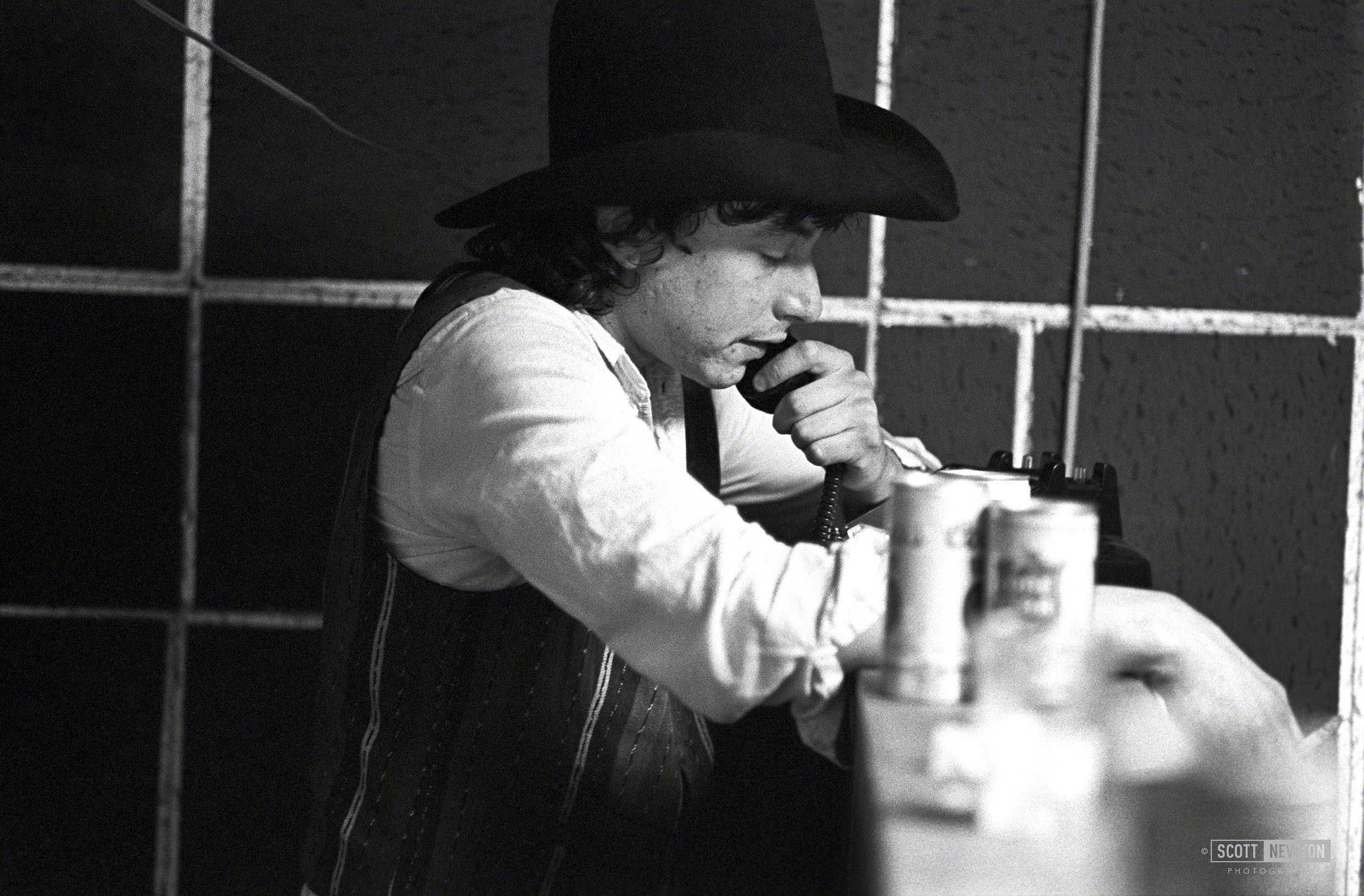 Joe Ely, backstage @ Austin Opera House 1977