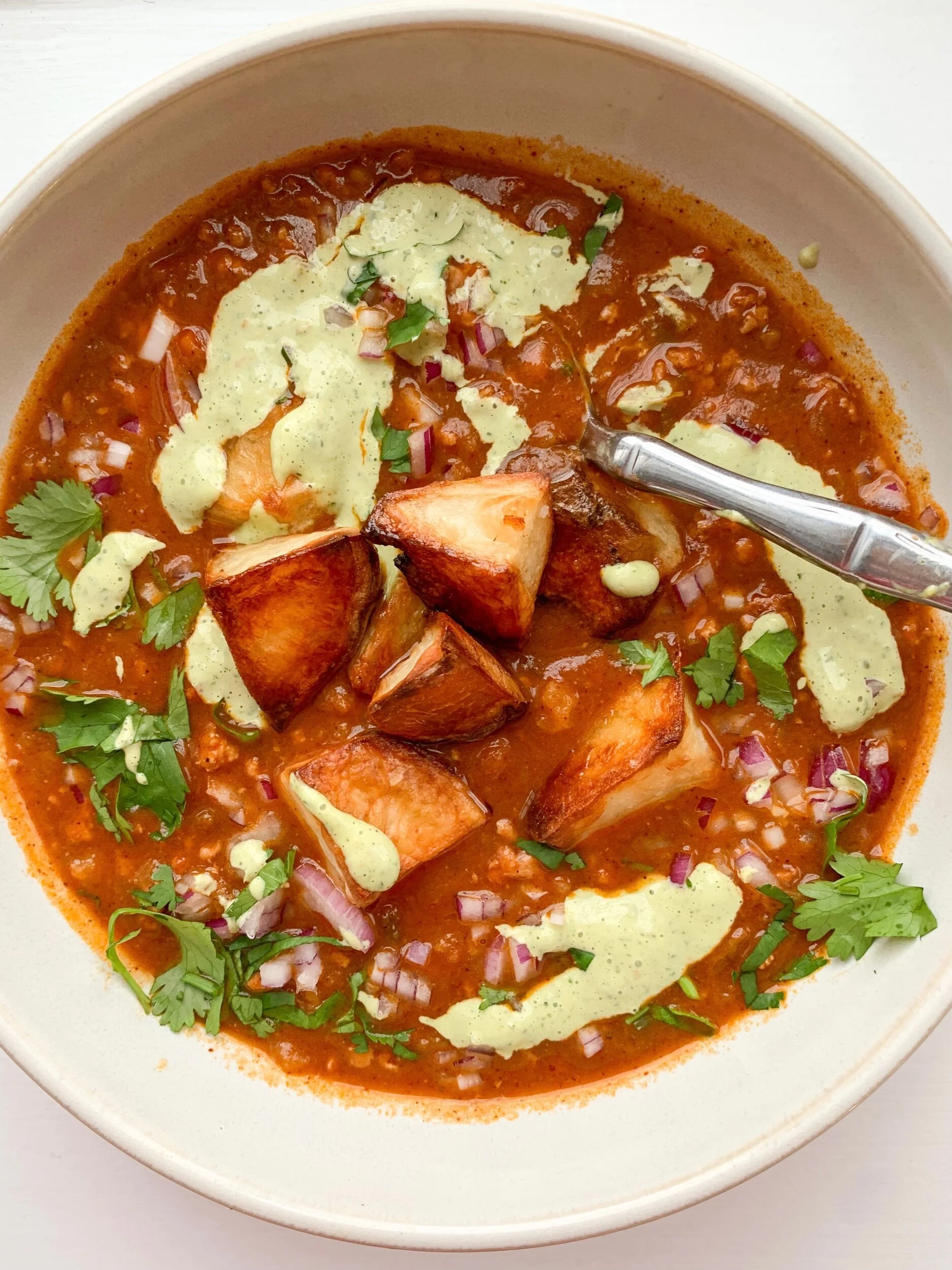 Whole 30 Creamy Chicken Chili Revisited