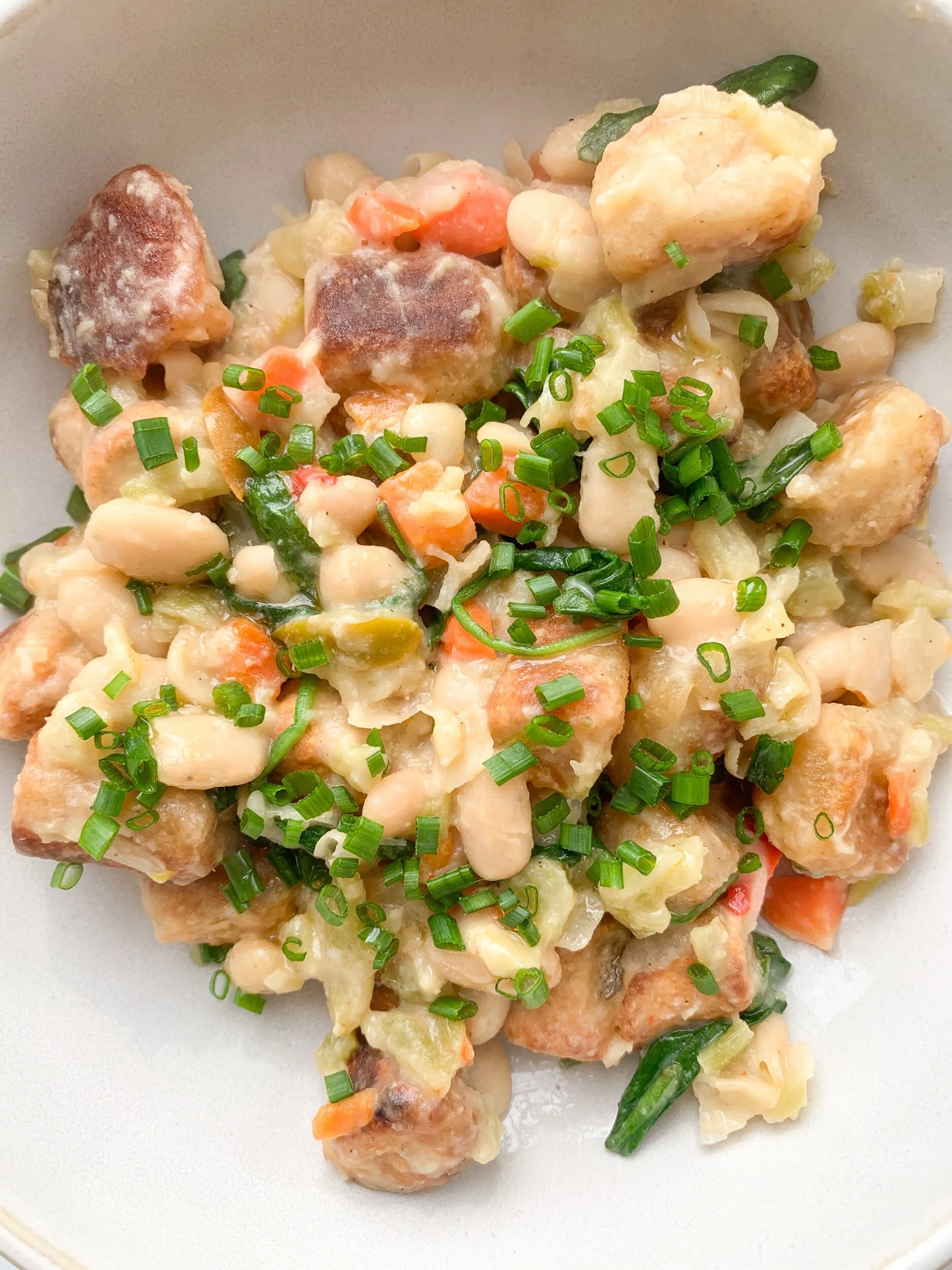 Crispy Cauliflower Gnocchi e Fagioli