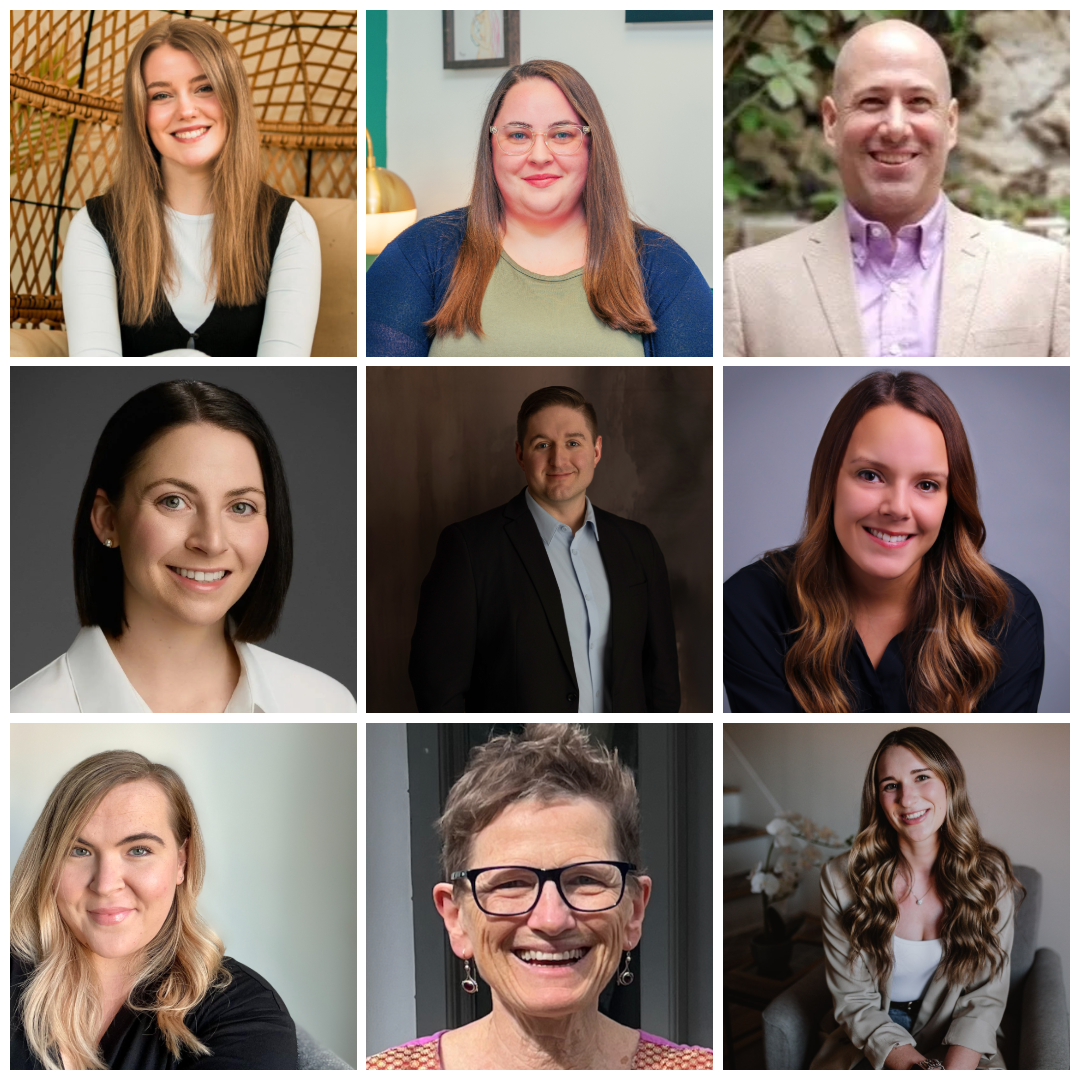 collage of counselling therapists smilling