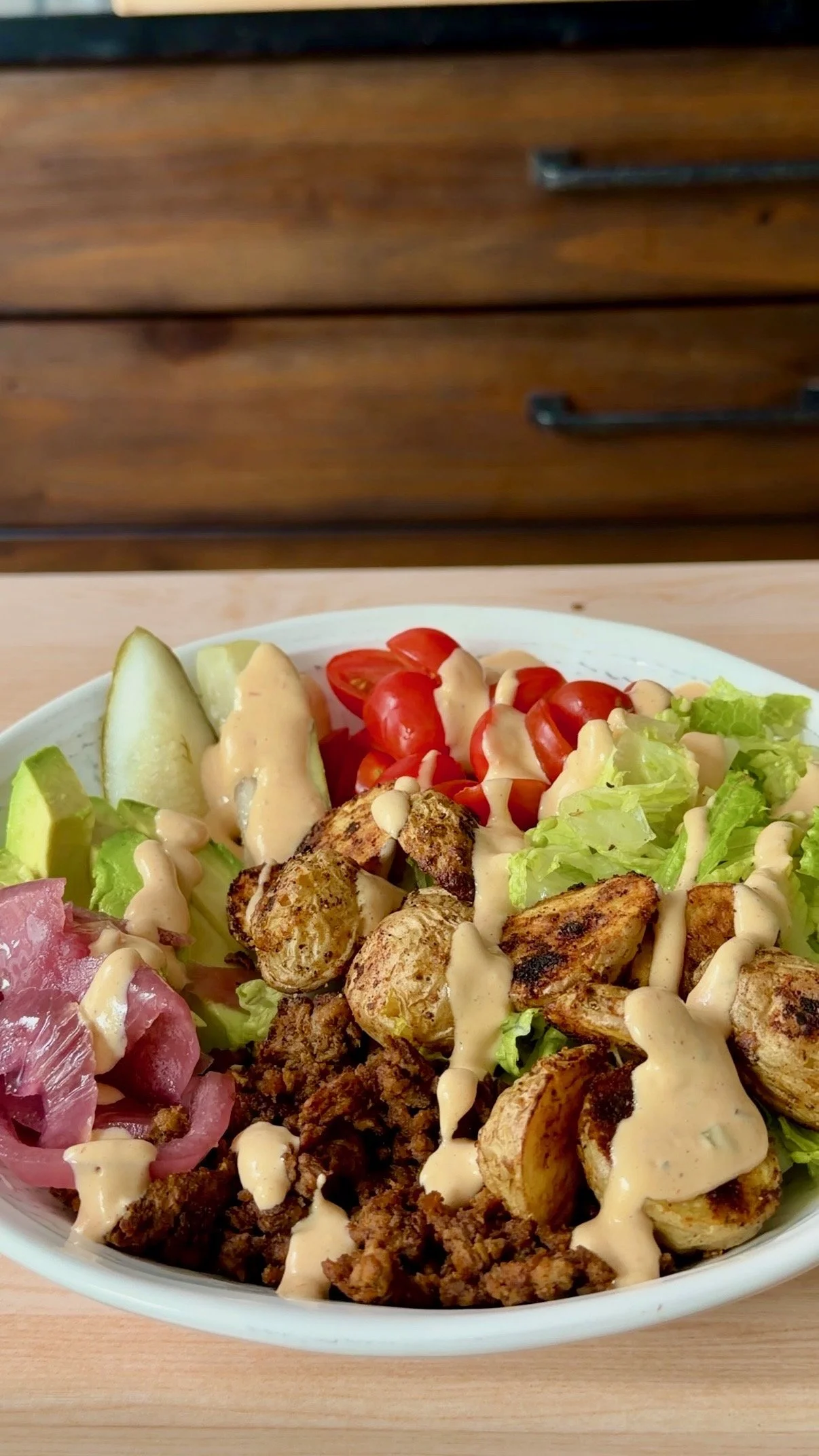 Healthy Burger Bowl