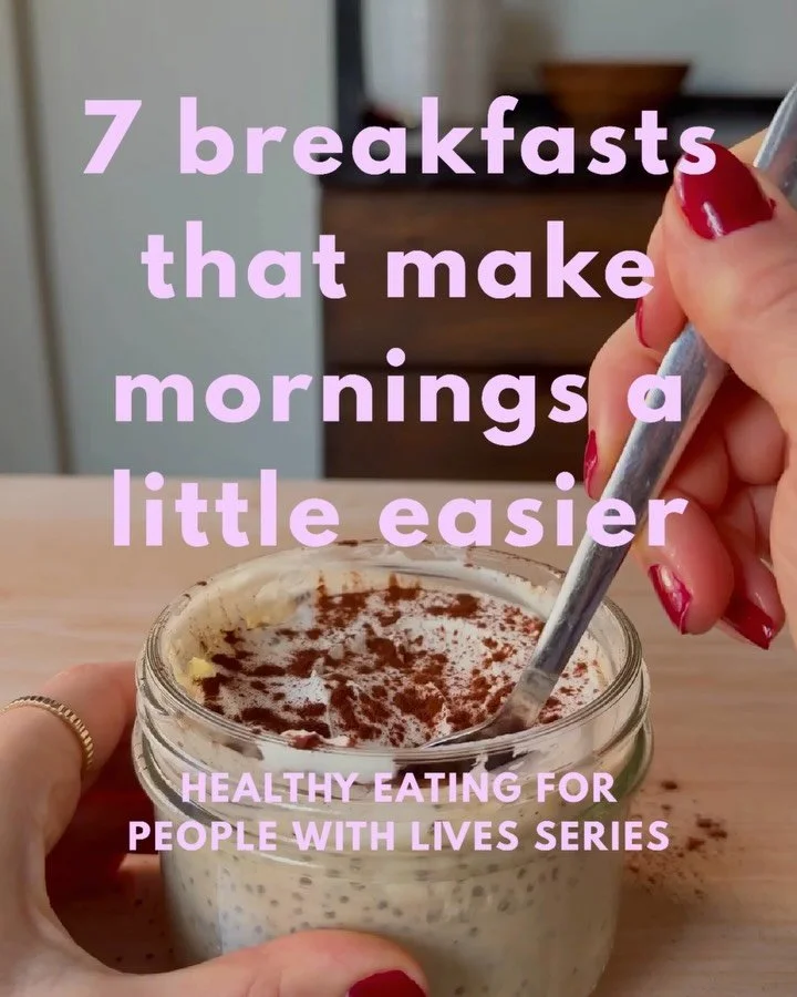 A few breakfasts I think are worth putting on repeat ☀️ These are some of my favorite easy recipes for making mornings a little simpler&mdash;and still starting the day with something filling and satisfying.

Save this for some breakfast inspiration,