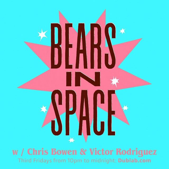 Okay this time it&rsquo;s on, Bear in Space is on the Air tomorrow night on Dublab 10:00pm-12:00#tunein #bearsinspace #dublab