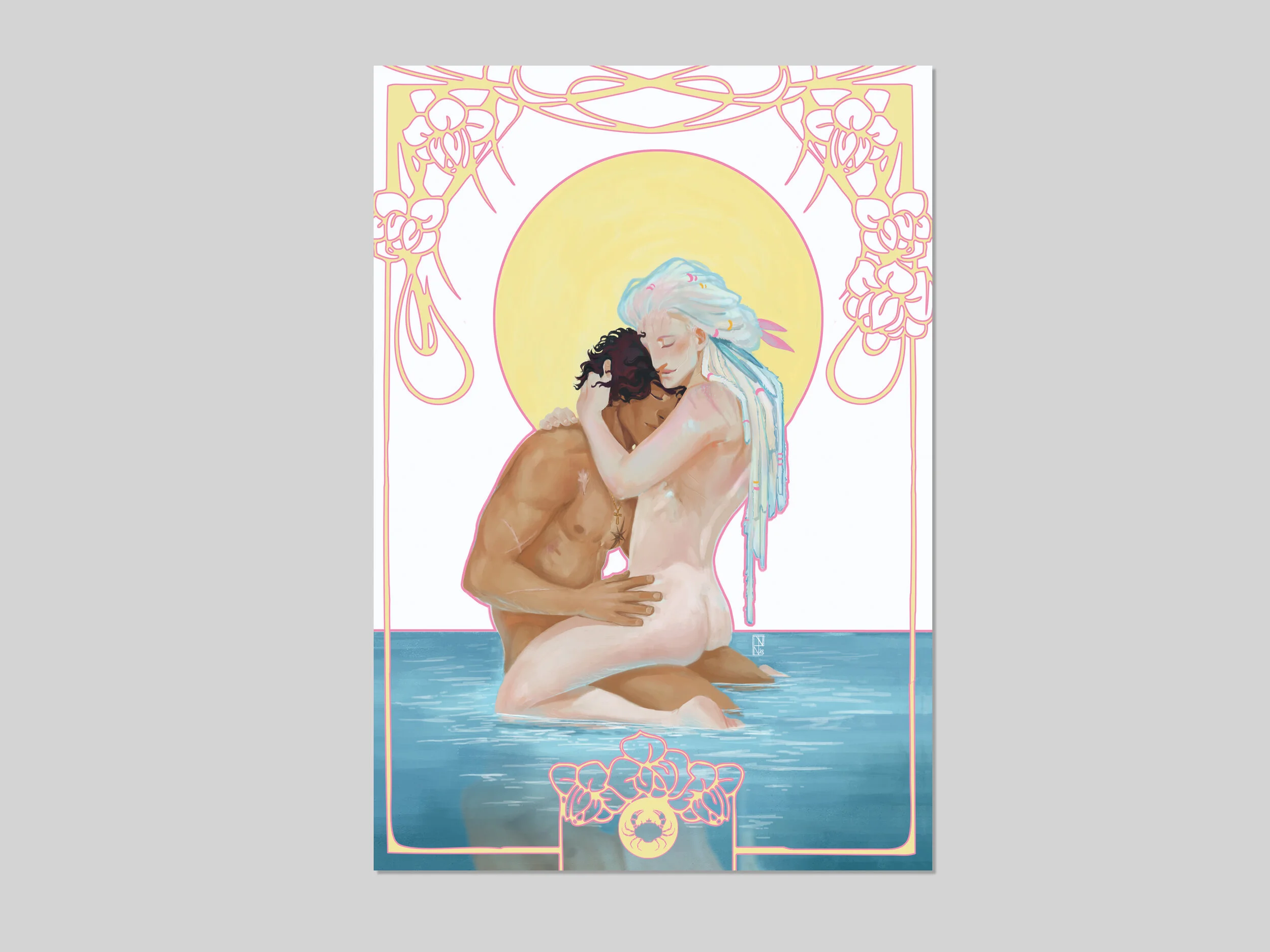 Limited Edition Gold Print 'Maris&amp;Diego'