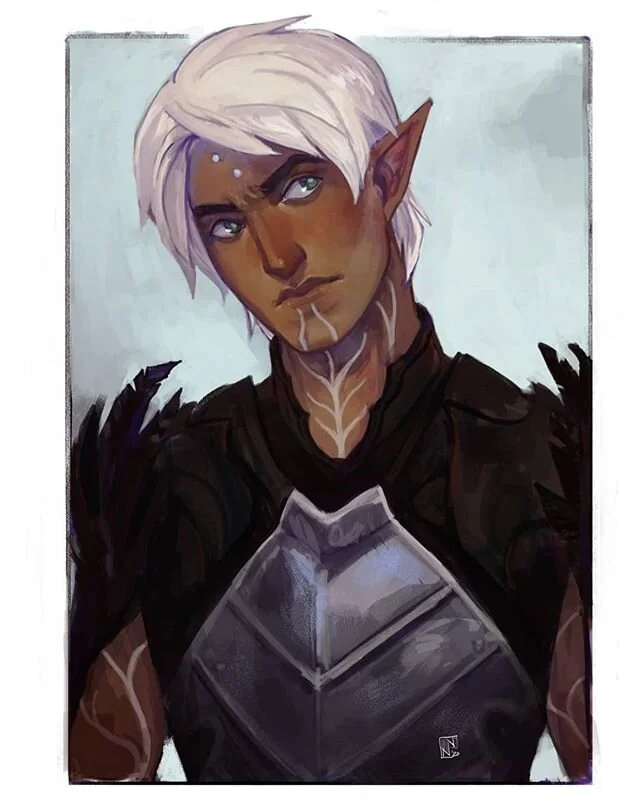 Part 1 of my #sixfanarts submission :) thank you for all your wonderful suggestions; Fenris was one of the most requested characters (next to two other white haired bois xD). I am rather busy atm and dont have time to constantly work on my suggestion