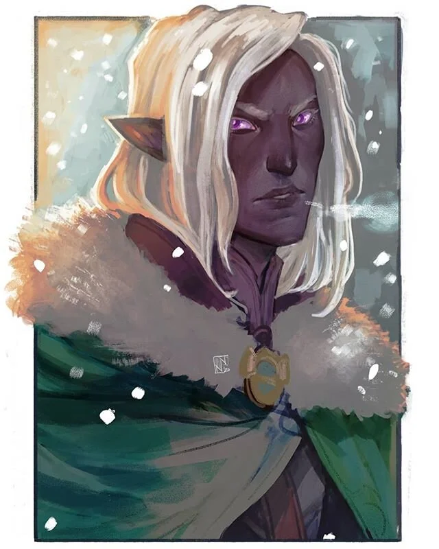 My most requested character for the #sixfanarts challenge was Drizzt Do'Urden, which I didn't expect and which made me incredibly happy since this character has played a big role in my teenage days and has shaped a lot of my preferences when it comes