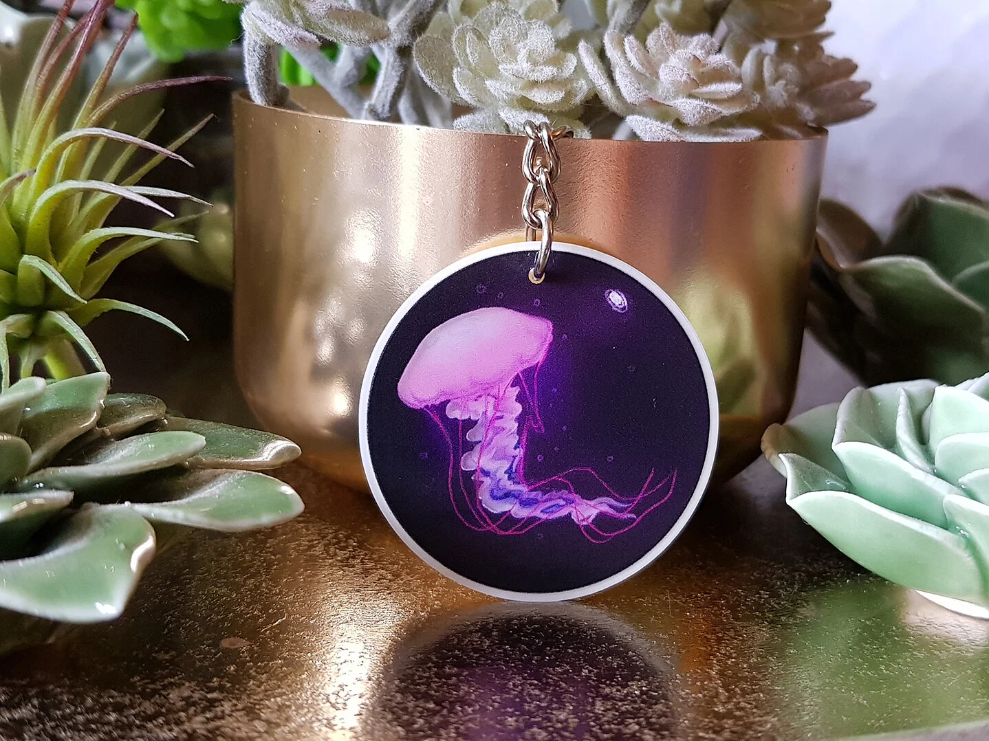 Keychain "Jellyfish" Glow in the Dark