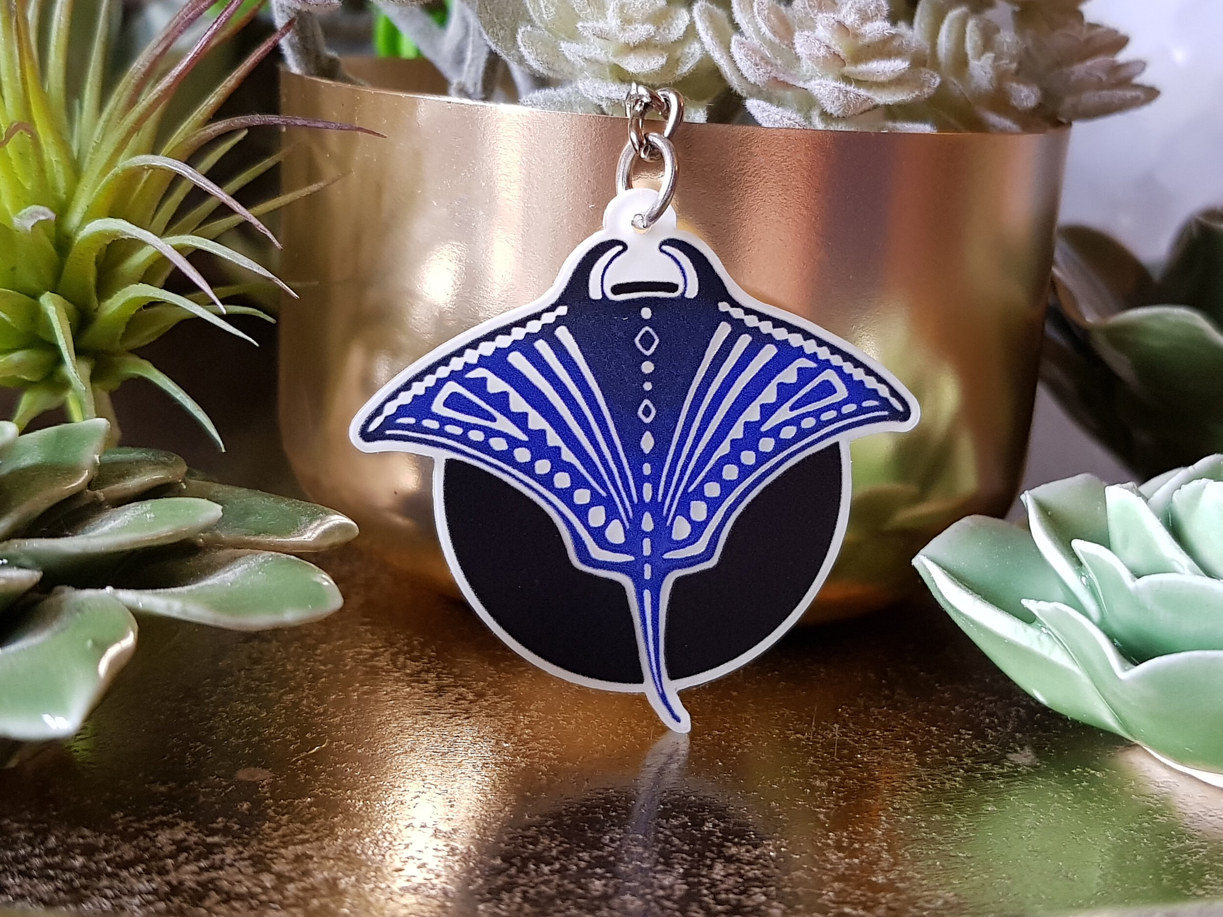 Keychain "Manta Ray" Glow in the Dark