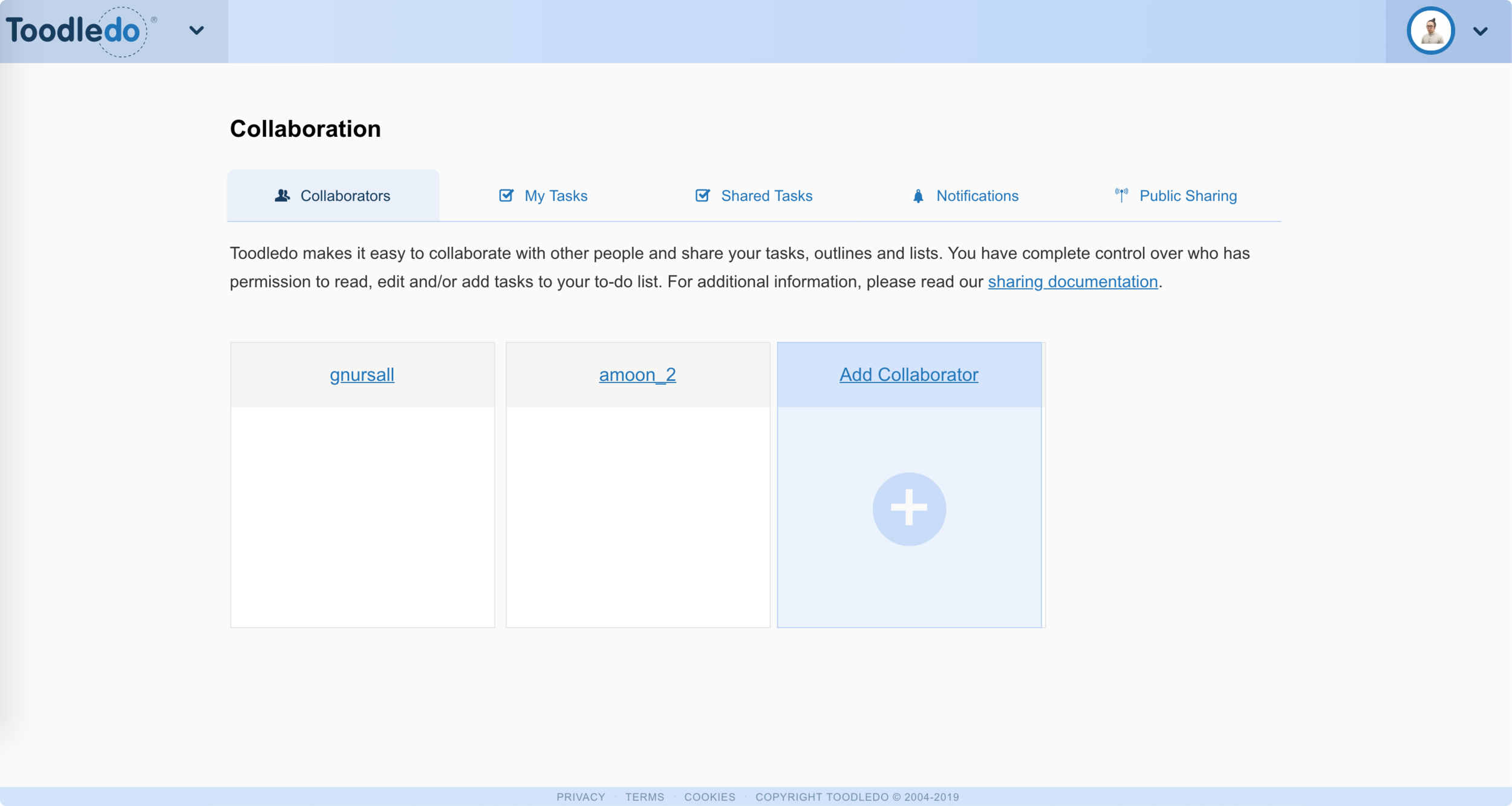 Existing Screenshot - Collaboration Overview