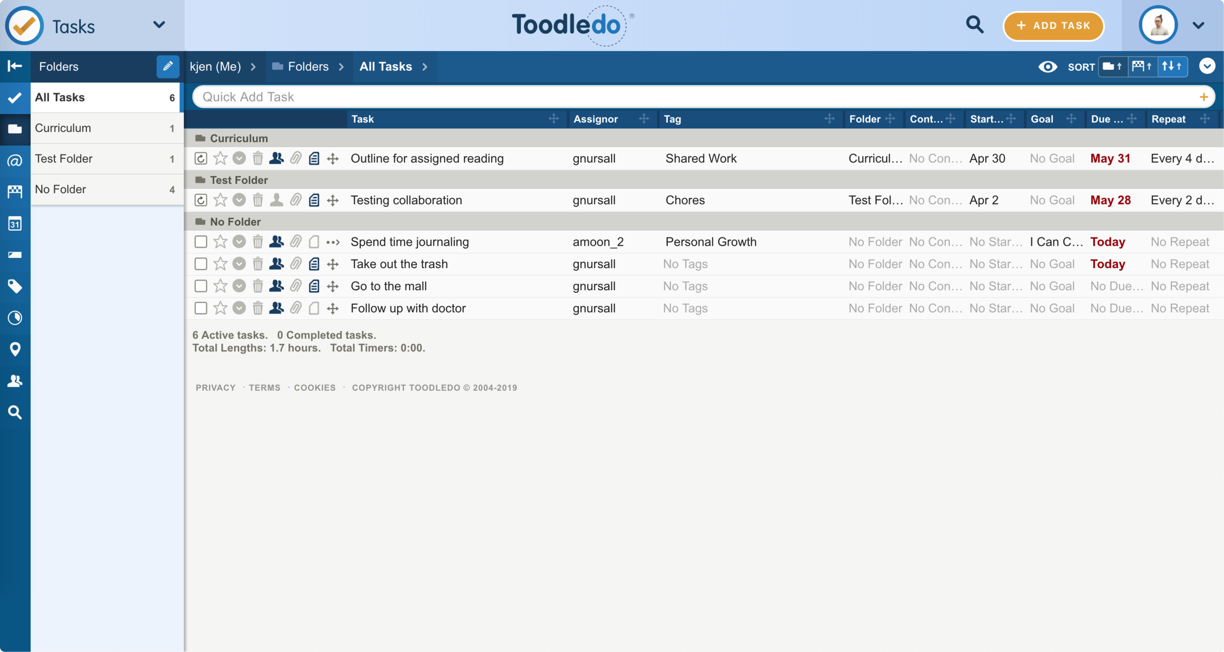 Existing Screenshot - Dashboard