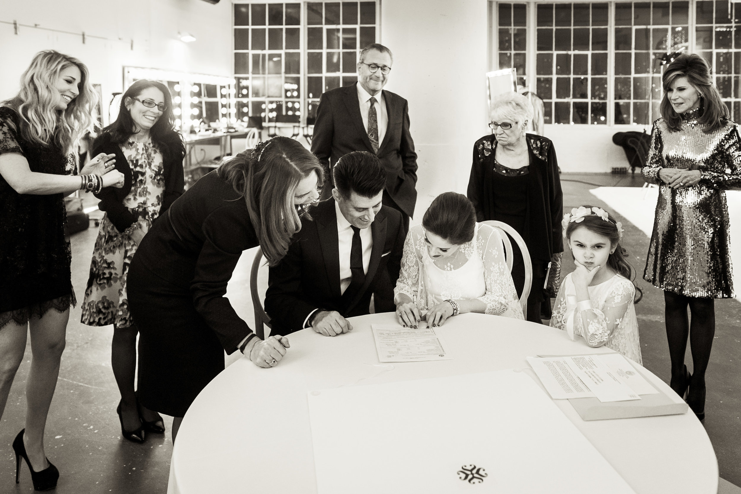 Flower Girl and the Ketubah Signing