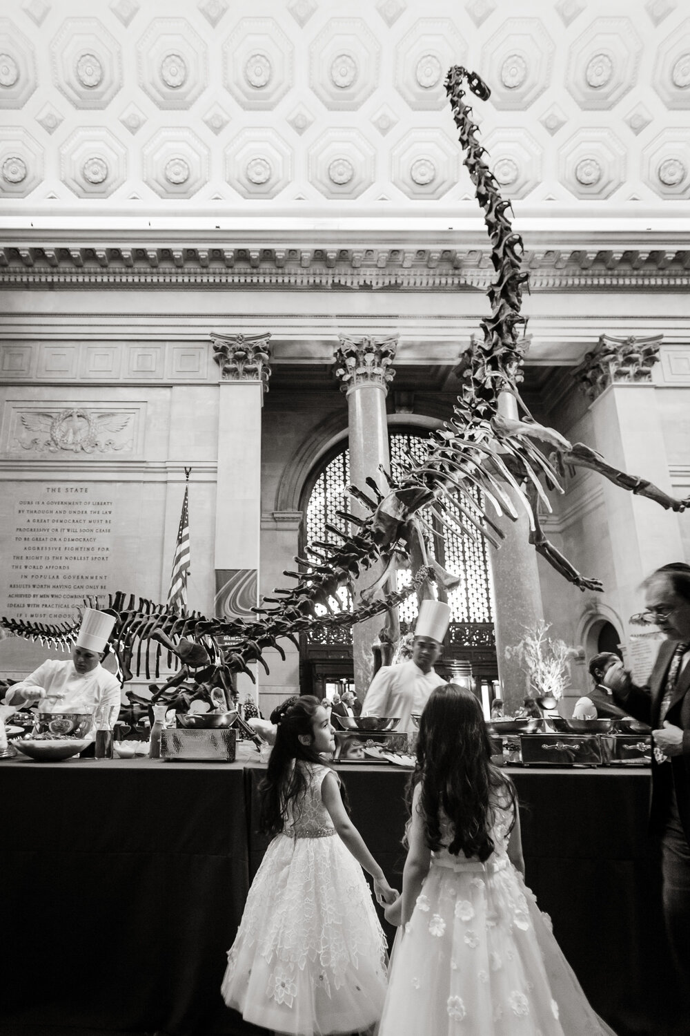 wedding at amnh natural history dinosaur