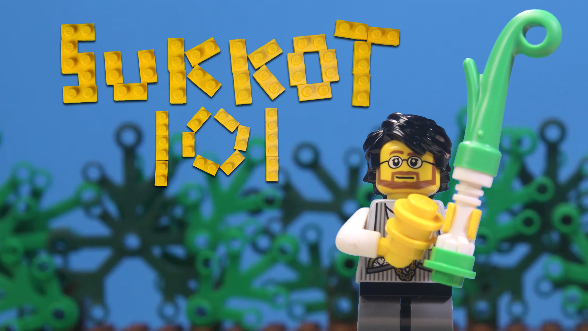 I conceived and produced this Lego® Sukkot stop motion animation and I couldn’t be more geeked out about it! Learn the basics of the Jewish holiday called Sukkot, including festival huts, lulavs, etrogs, foods, prayers and the spiritual meaning of al