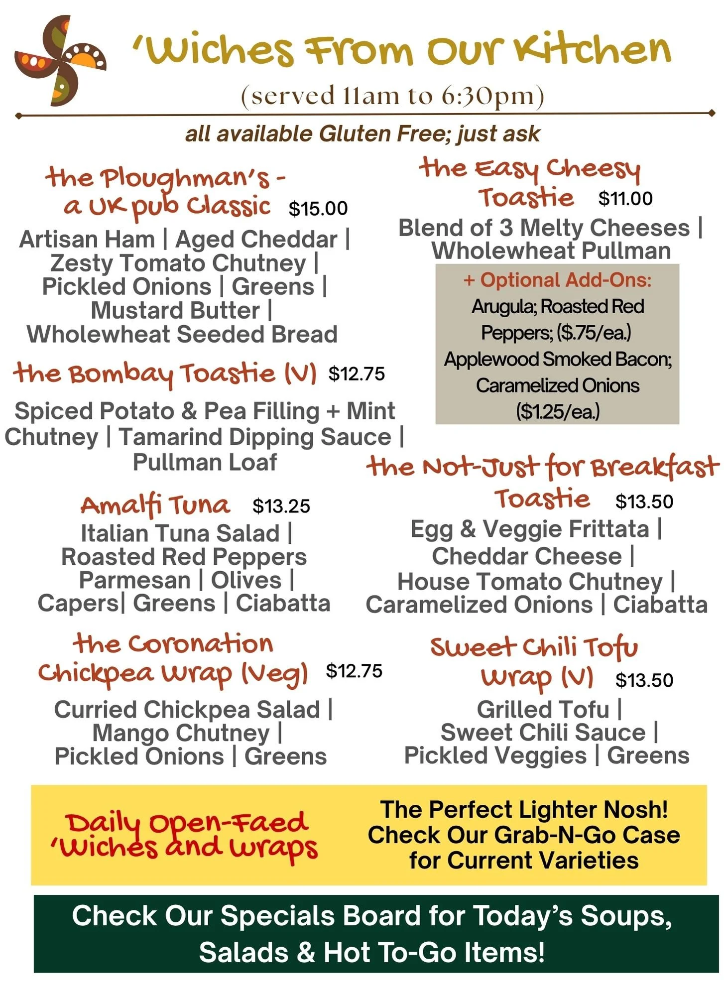 Food Menu Fall 2025 — Pinwheel Provisions