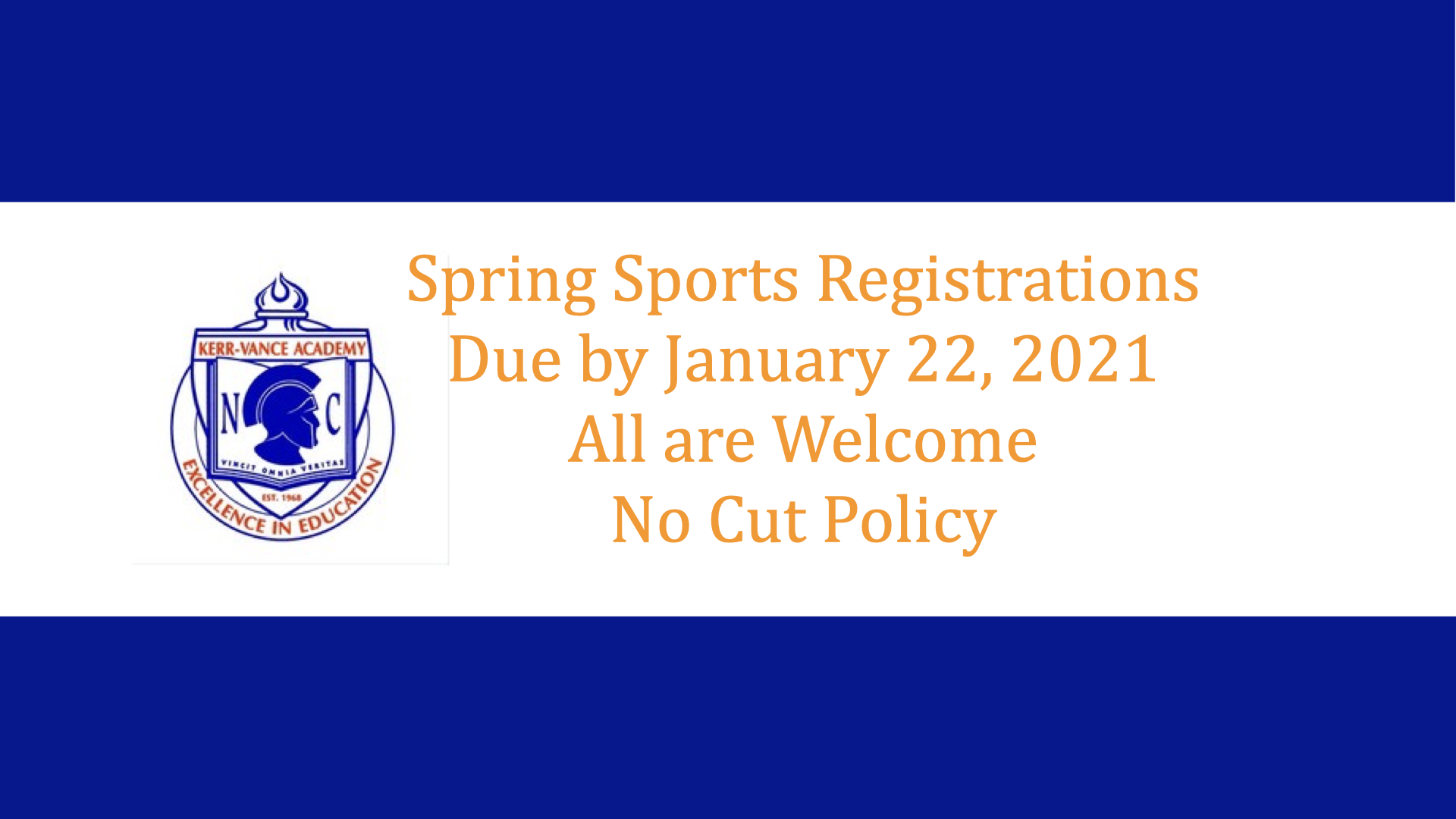 2021 Spring Sports Registrations