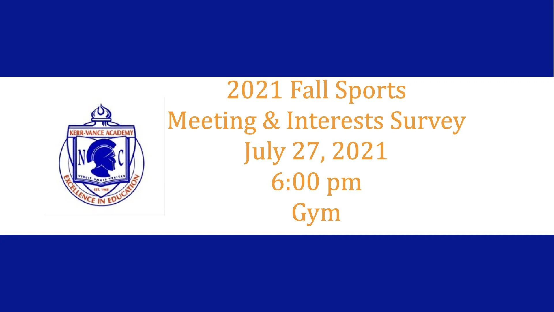 2021 Fall Sports Interests and Meeting