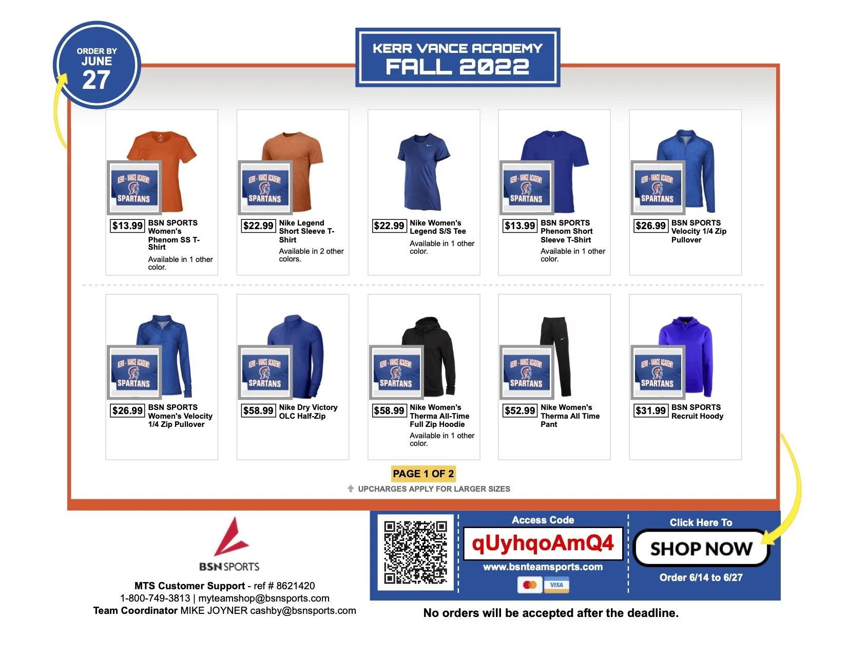 2022 Fall Sports Apparel 