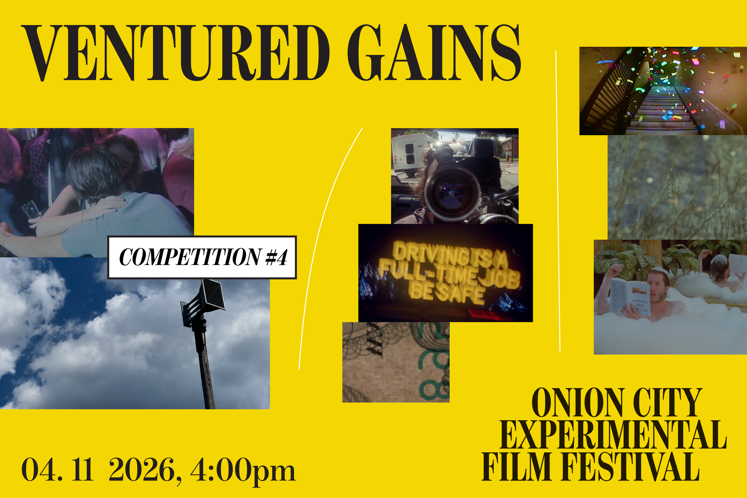 VENTURED GAINS | In-Person (4/11) | Onion City Experimental Film Festival