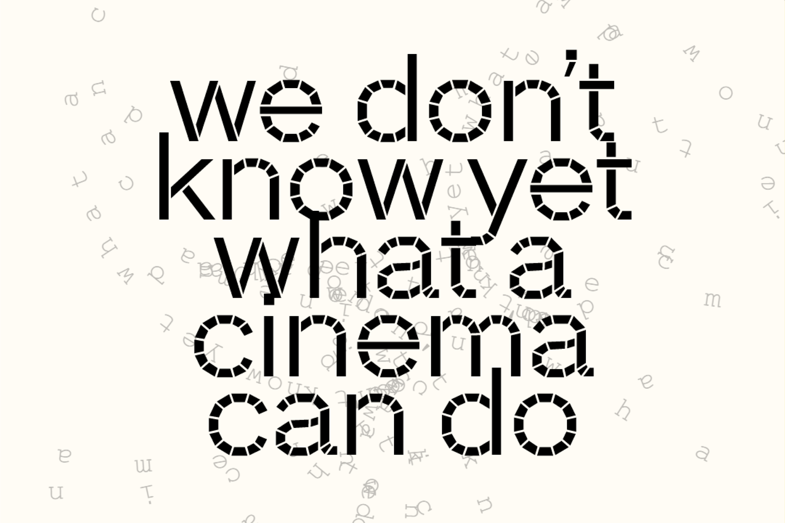 [WE DON’T KNOW YET] WHAT A CINEMA CAN DO: Expanded Cinema | In-Person (4/10) | Onion City Experimental Film Festival