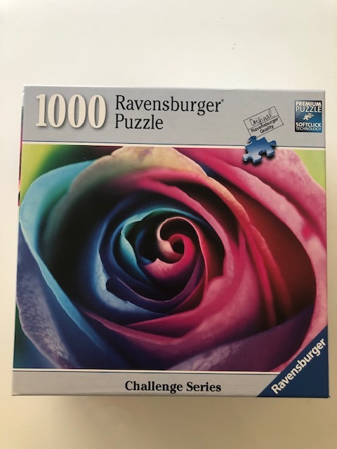 Ravensburger 1000 Piece Puzzle Challenge Series Rainbow Rose Flower for sale online
